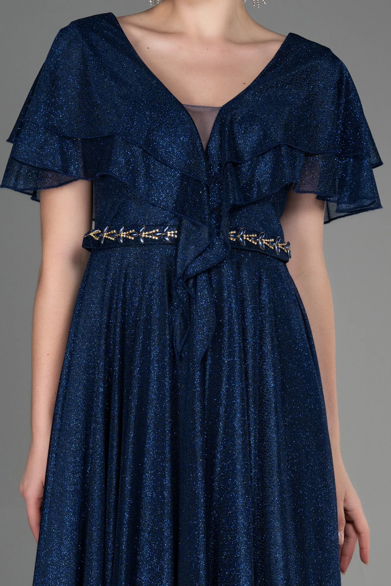 Navy Blue-Long Evening Dress ABU3313