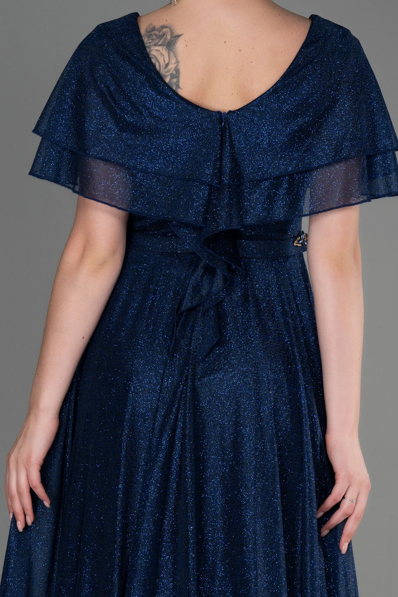 Navy Blue-Long Evening Dress ABU3313