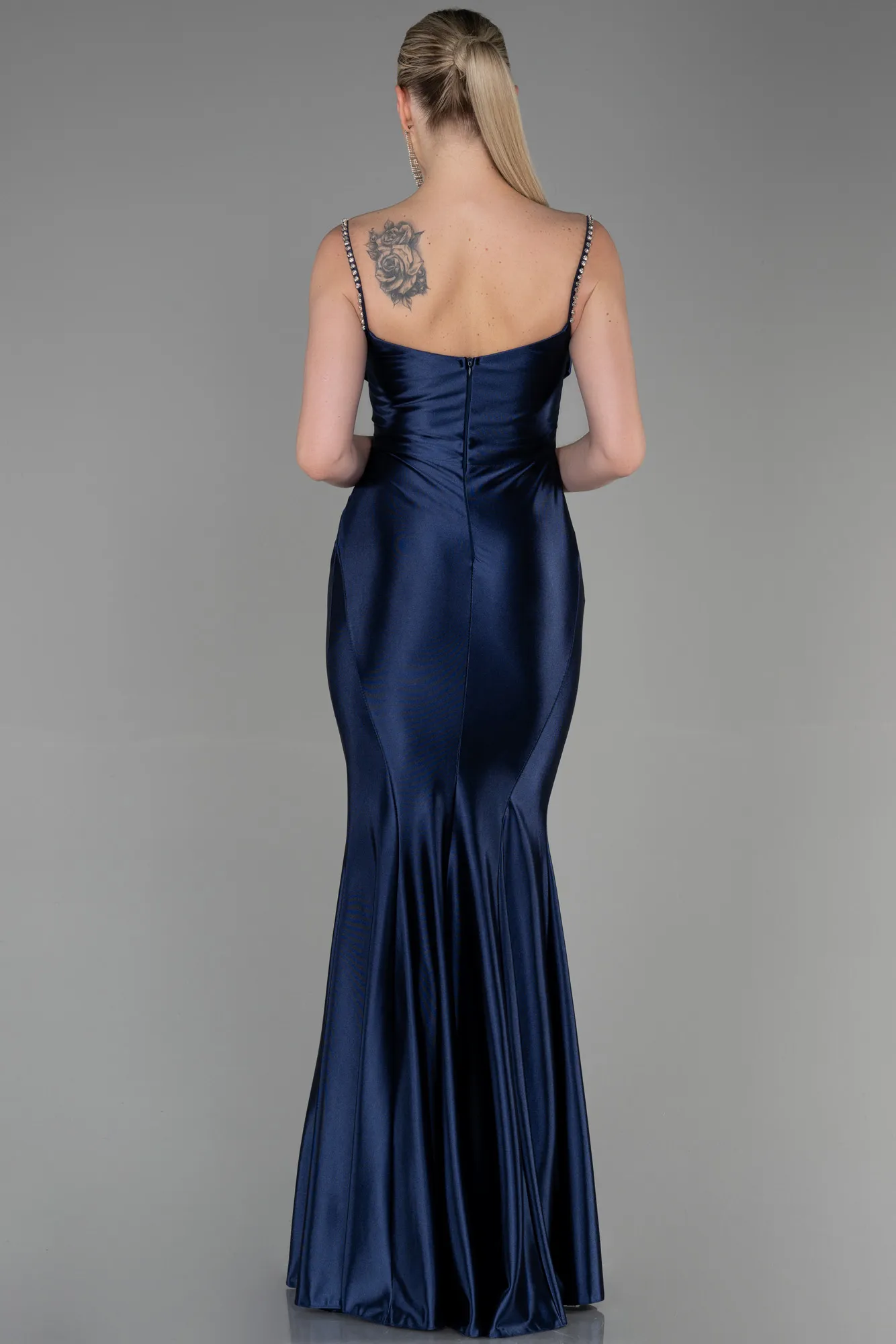 Navy Blue-Long Evening Dress ABU3334