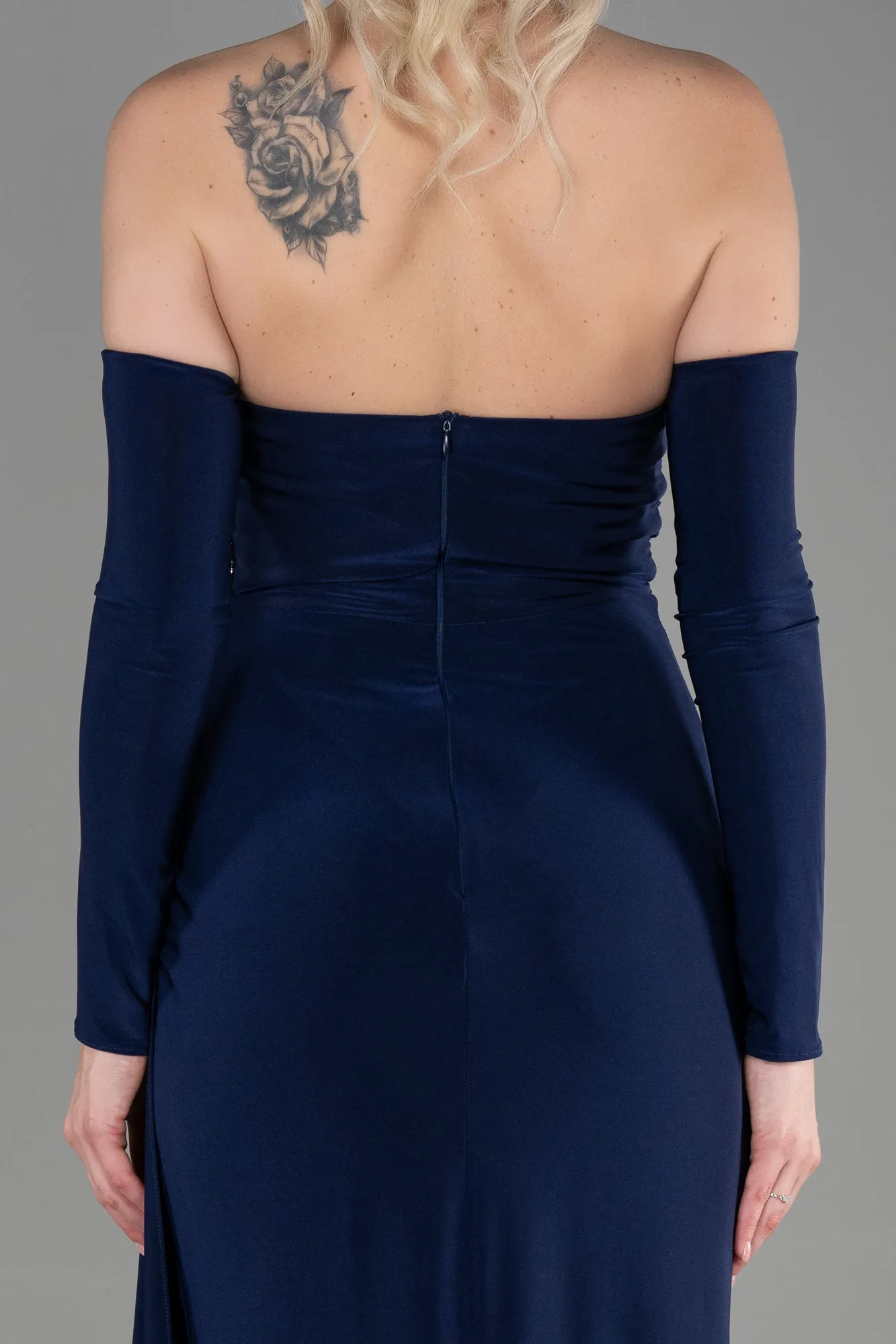 Navy Blue-Long Evening Dress ABU3351