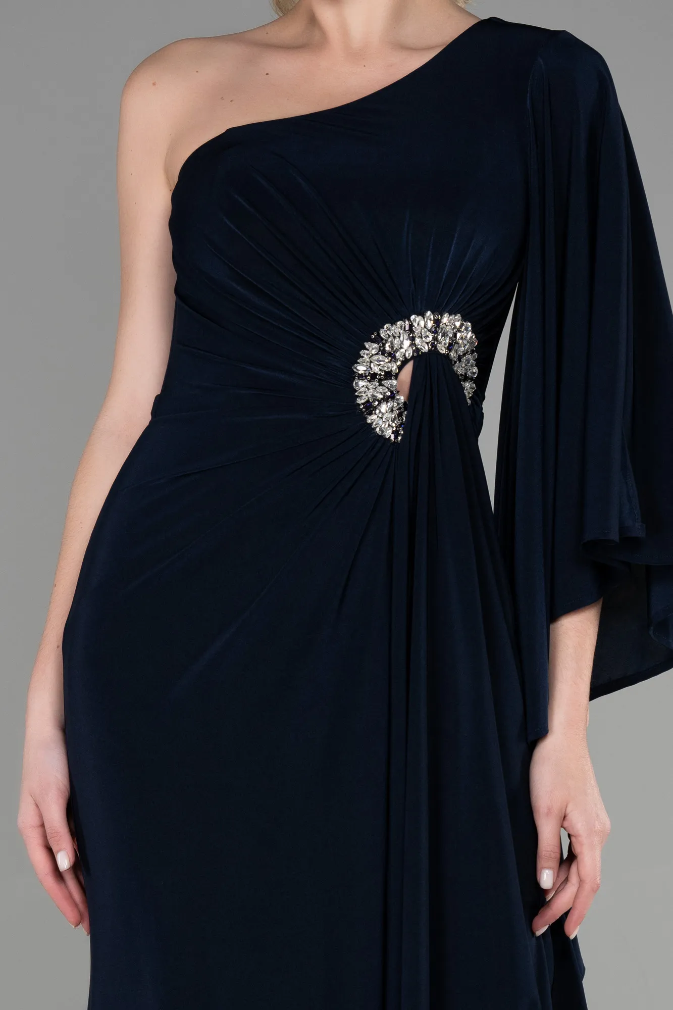 Navy Blue-Long Evening Dress ABU3371