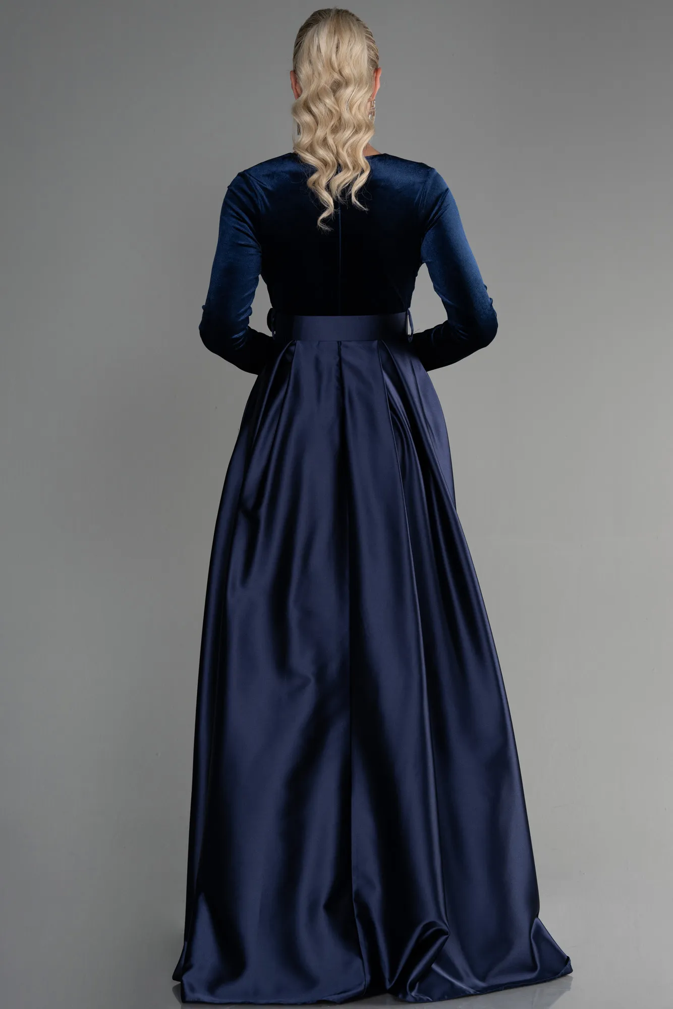 Navy Blue-Long Evening Dress ABU3388