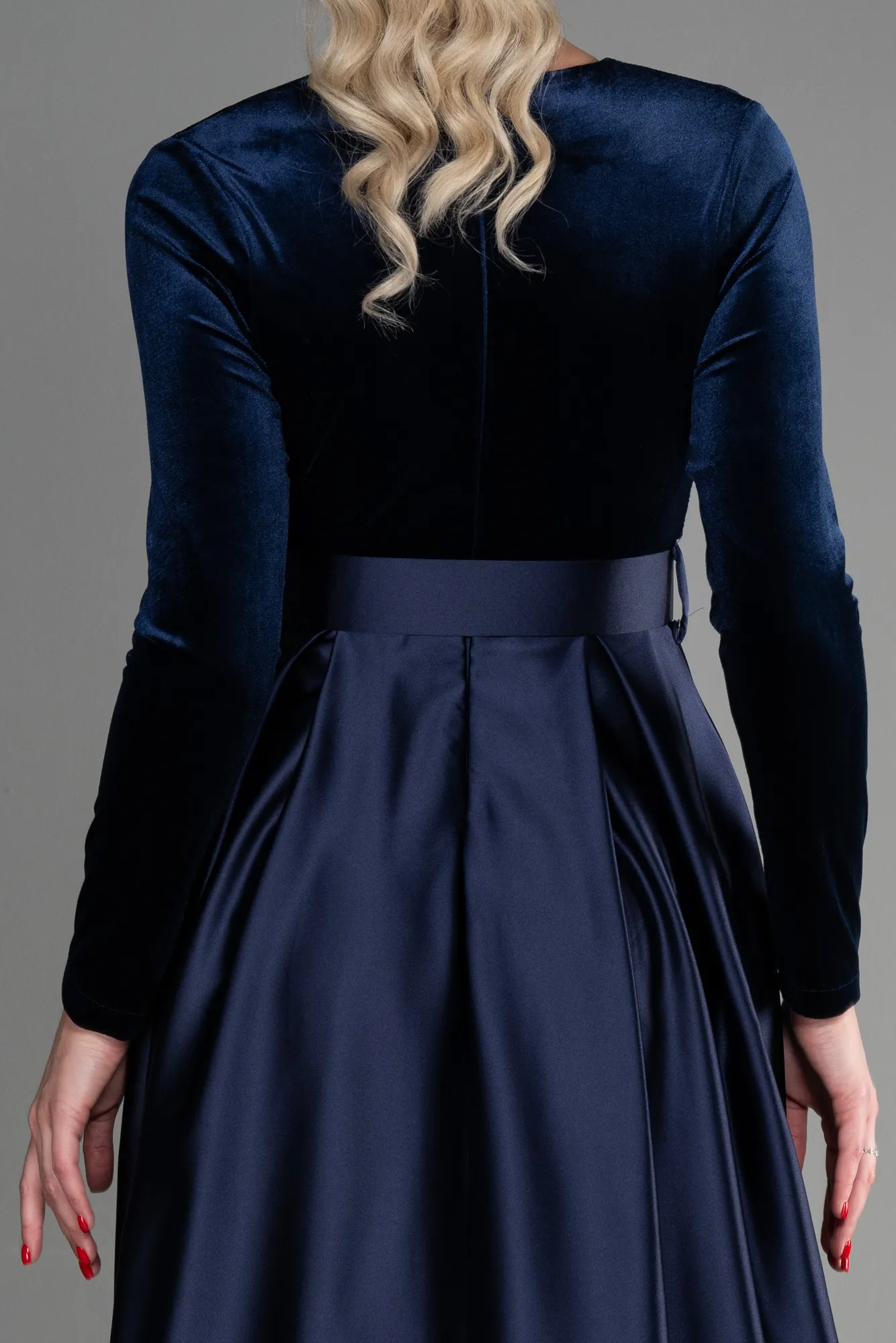 Navy Blue-Long Evening Dress ABU3388