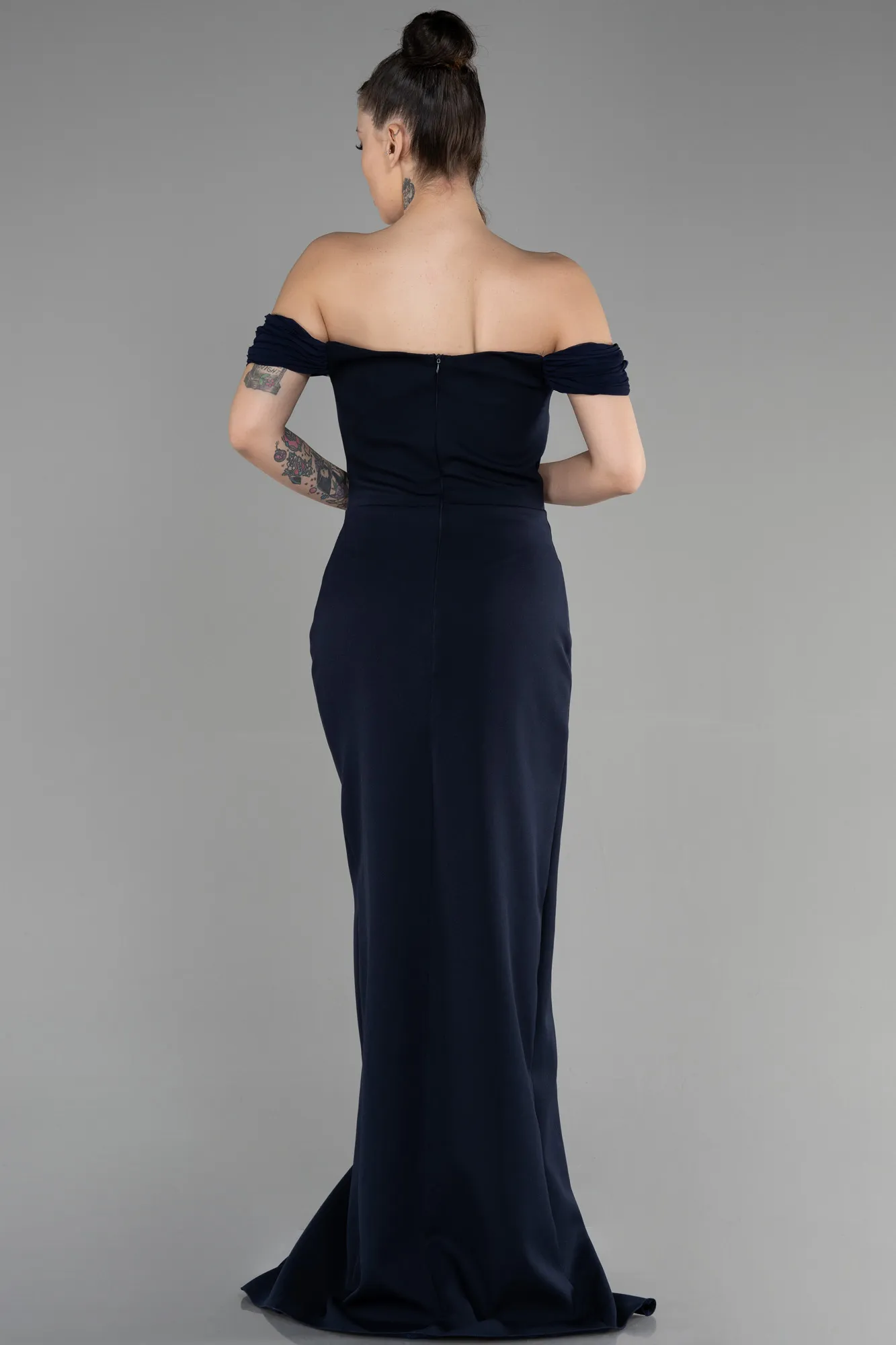Navy Blue-Long Evening Dress ABU3471