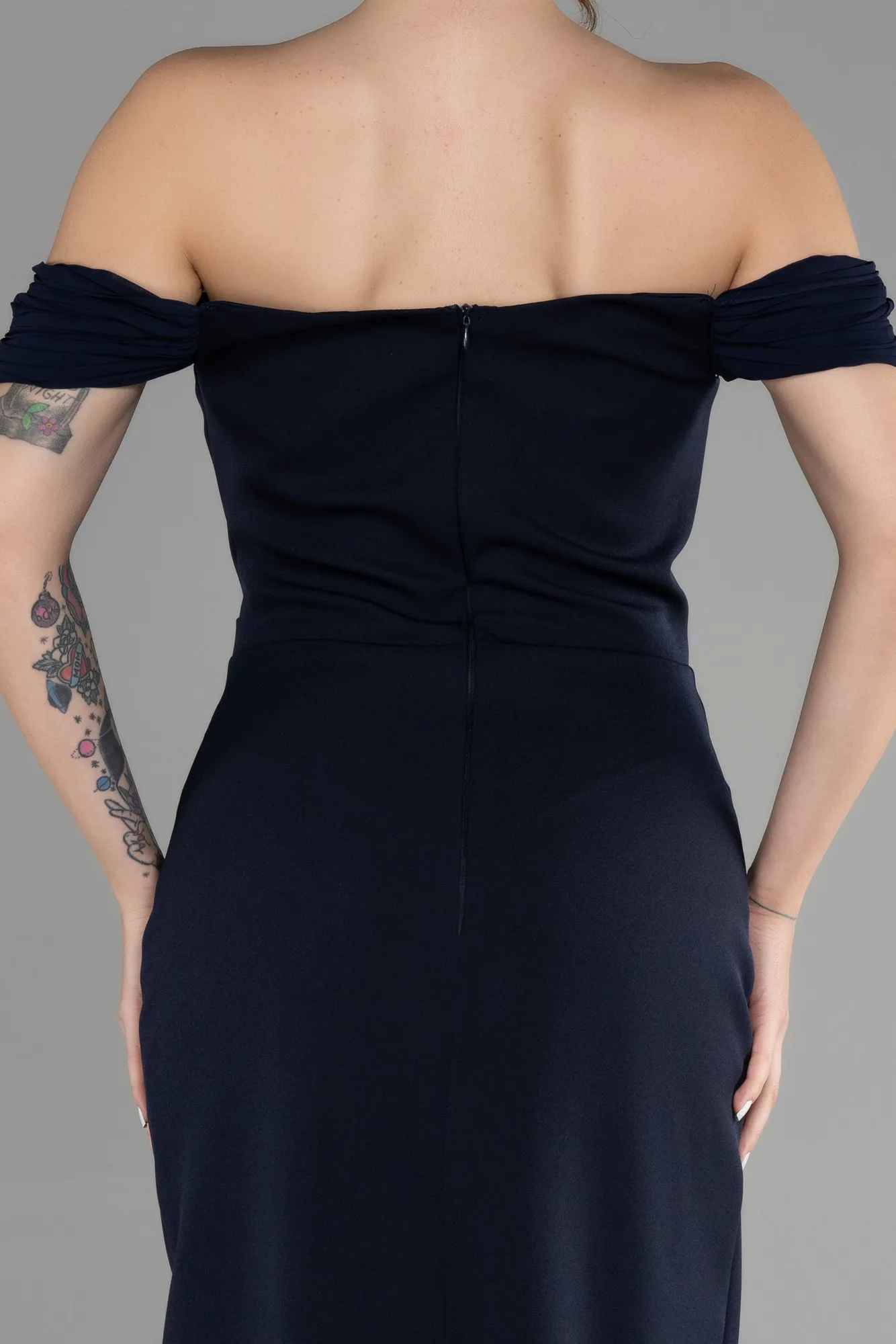 Navy Blue-Long Evening Dress ABU3471