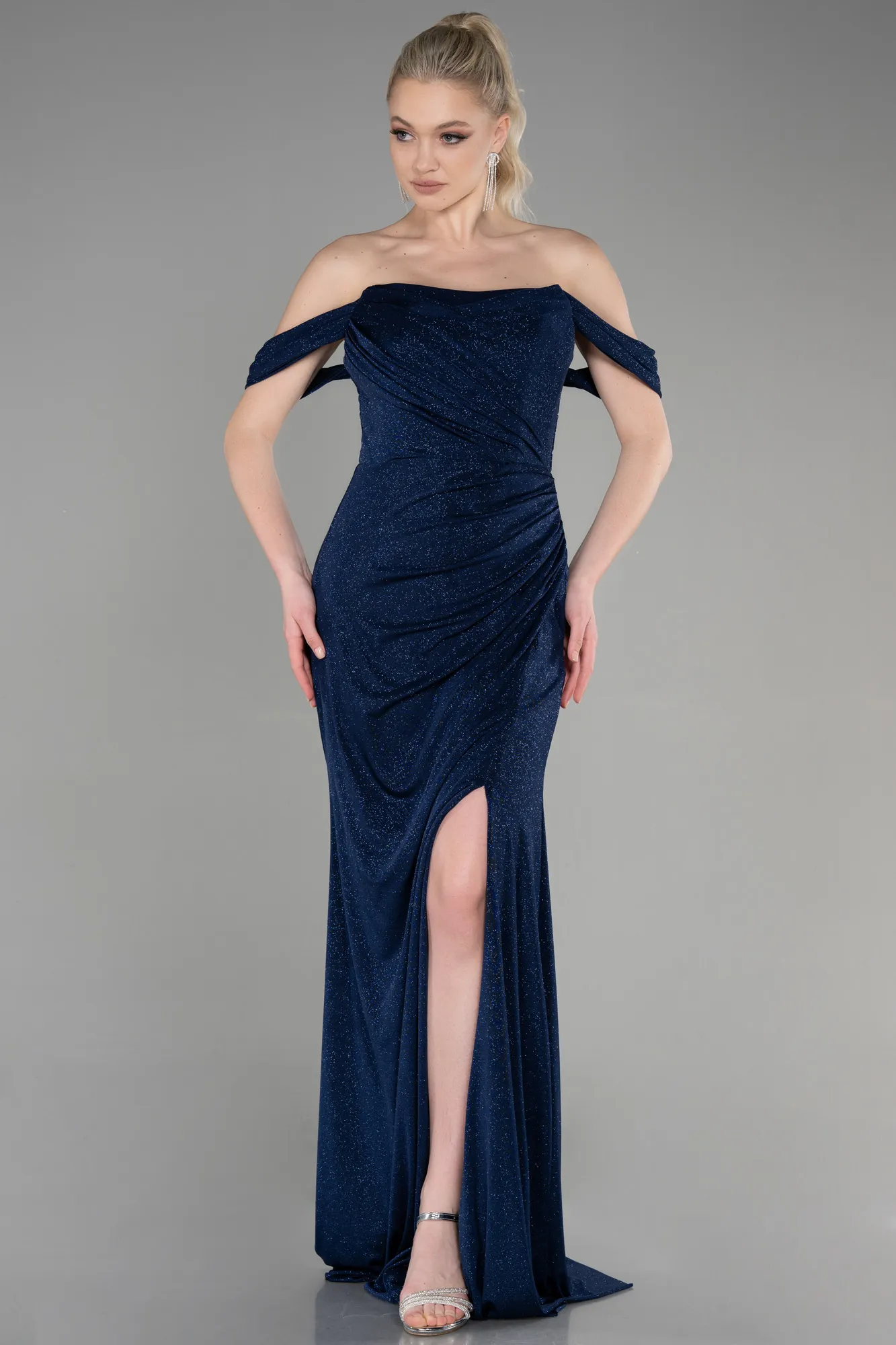 Navy Blue-Long Evening Dress ABU3633