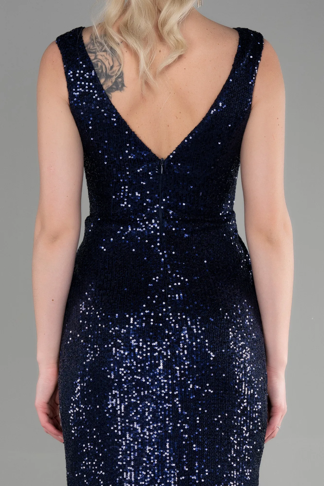 Navy Blue-Long Evening Dress ABU3636