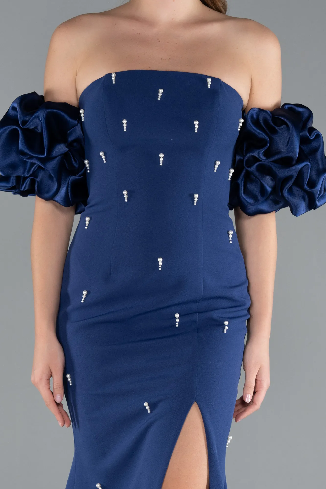 Navy Blue-Long Evening Dress ABU3659