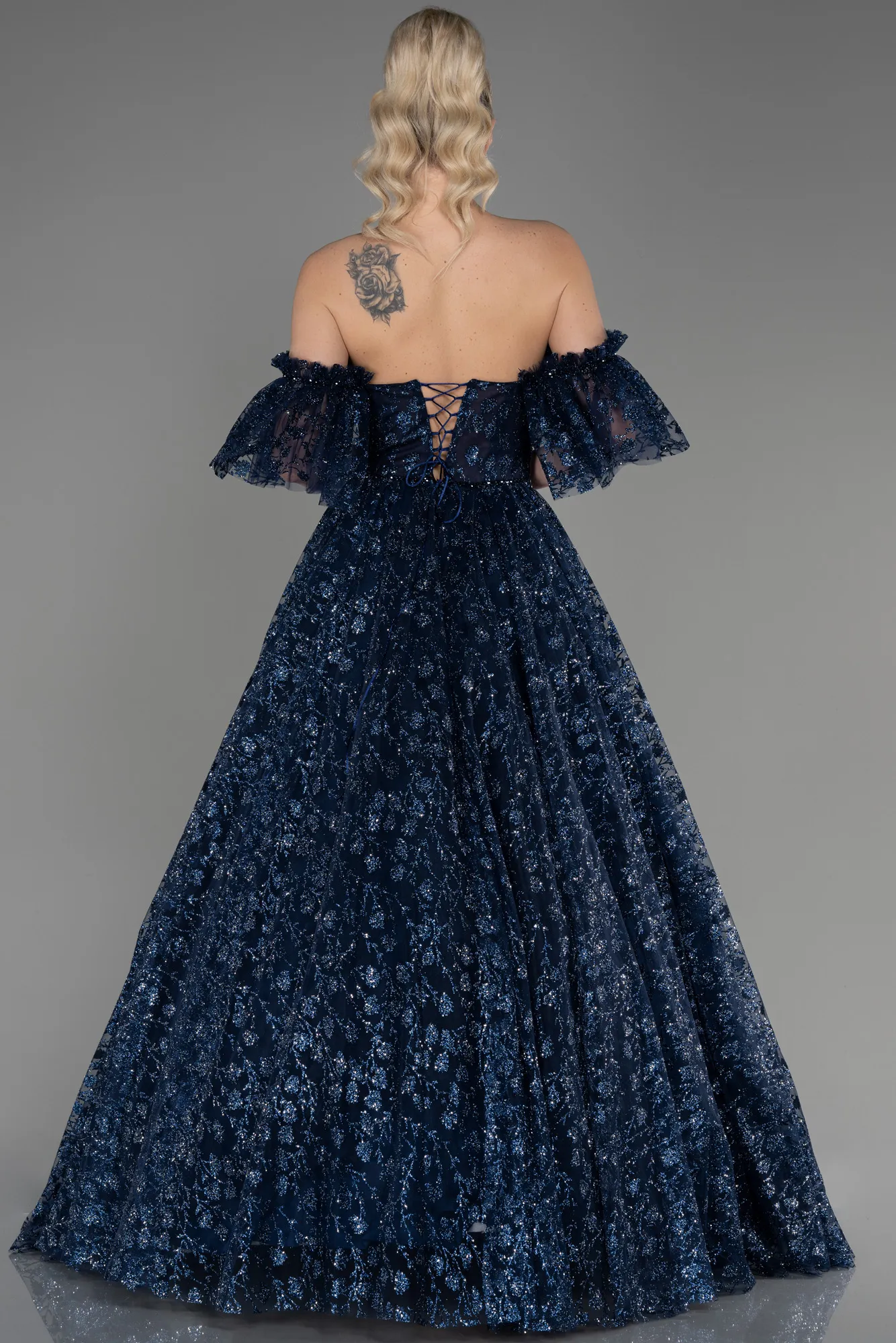 Navy Blue-Long Evening Dress ABU3715