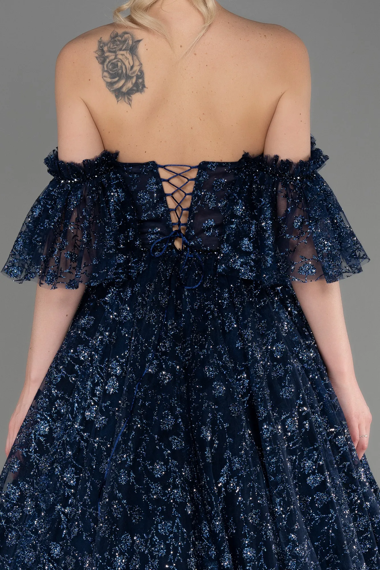 Navy Blue-Long Evening Dress ABU3715