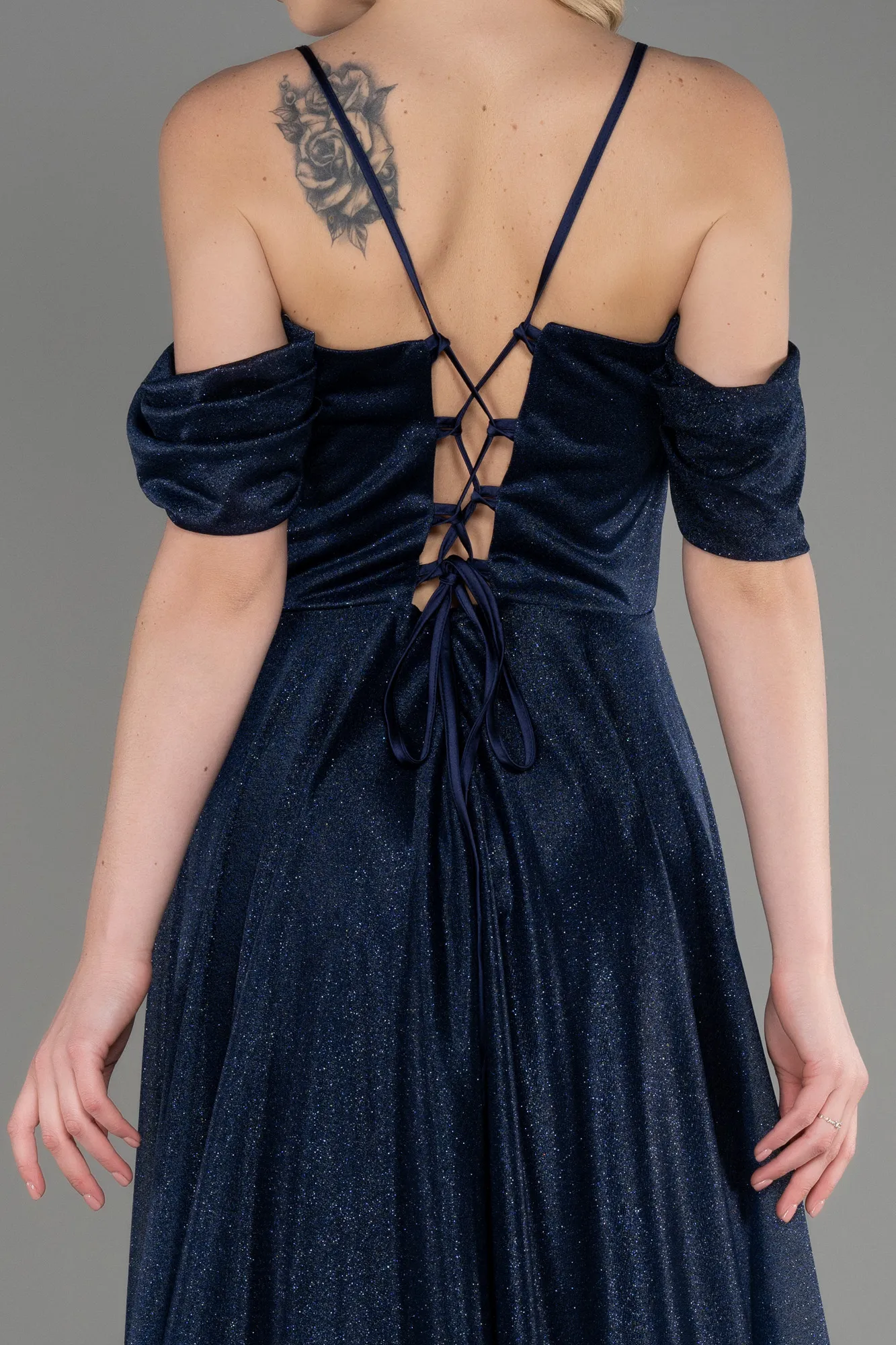 Navy Blue-Long Evening Dress ABU3767