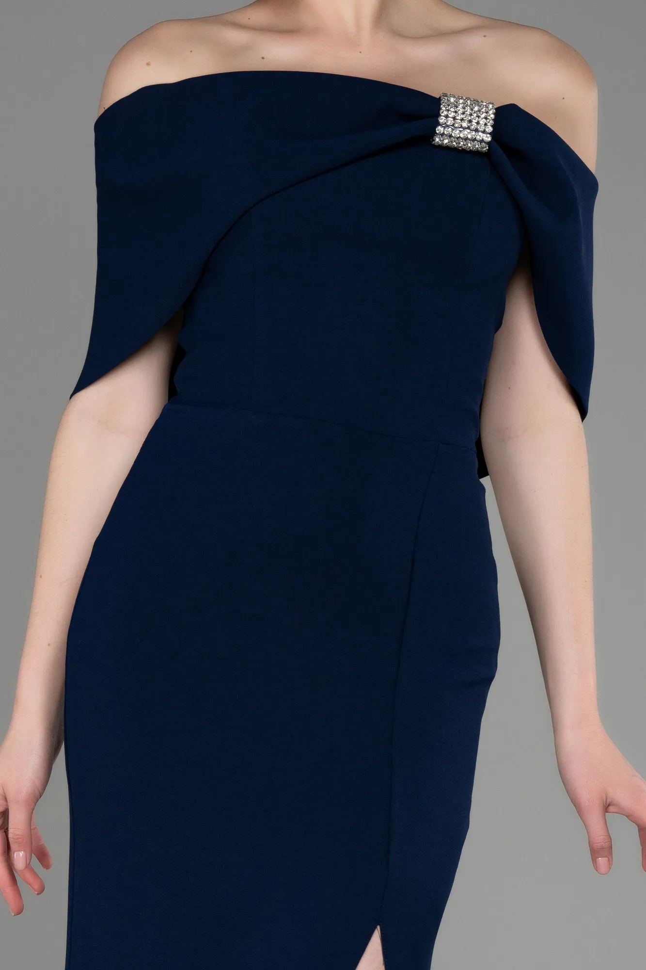 Navy Blue-Long Evening Dress ABU3775