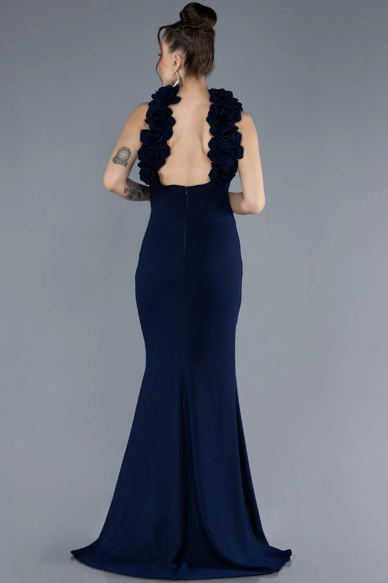 Navy Blue-Long Evening Dress ABU4610