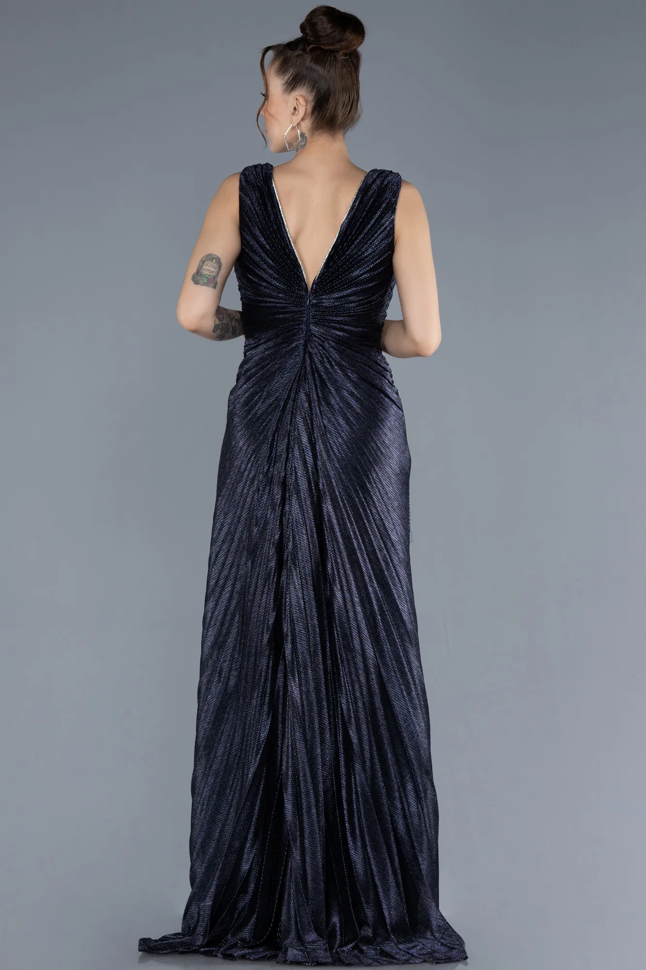 Navy Blue-Long Evening Dress ABU4620