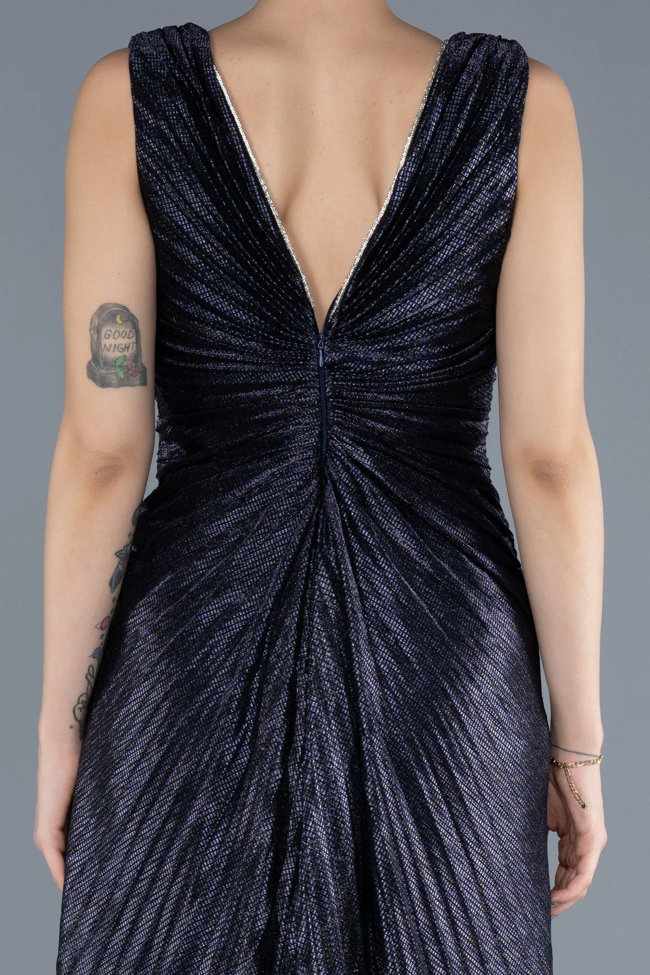 Navy Blue-Long Evening Dress ABU4620