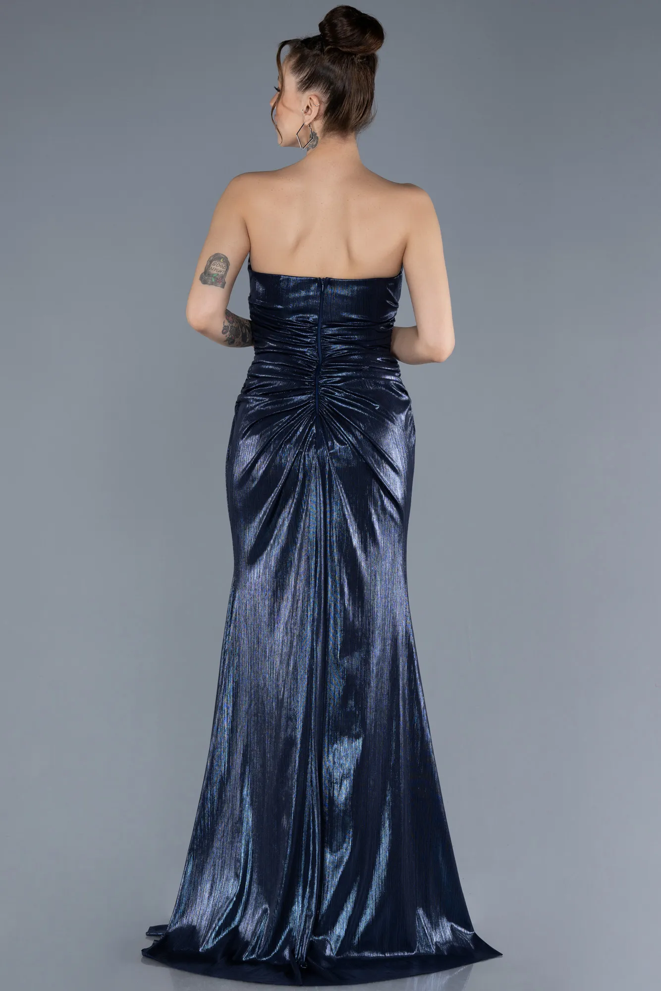 Navy Blue-Long Evening Dress ABU4623