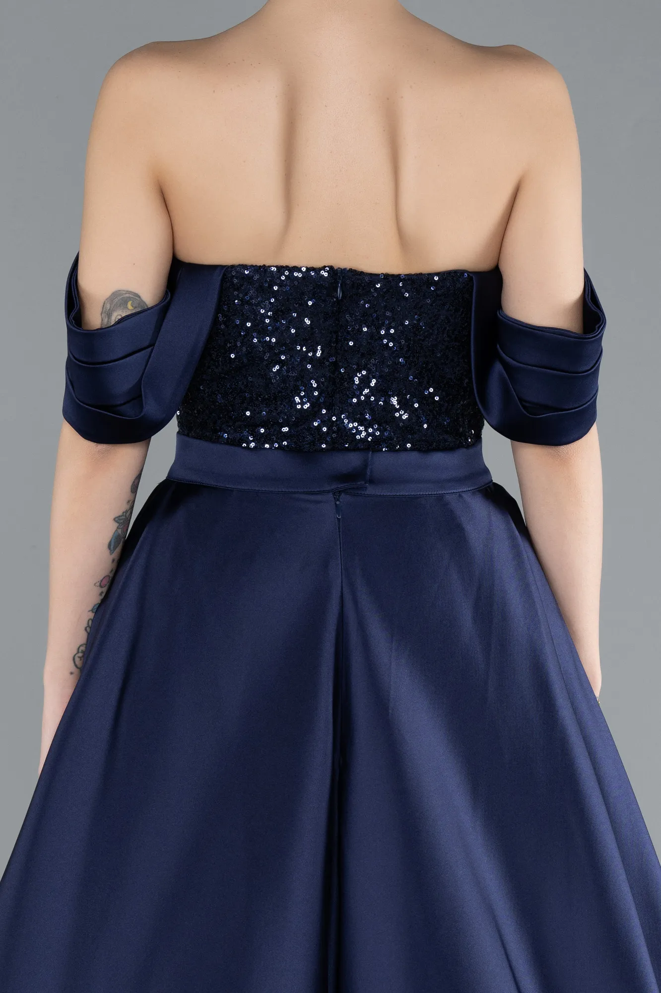 Navy Blue-Long Evening Dress ABU4661