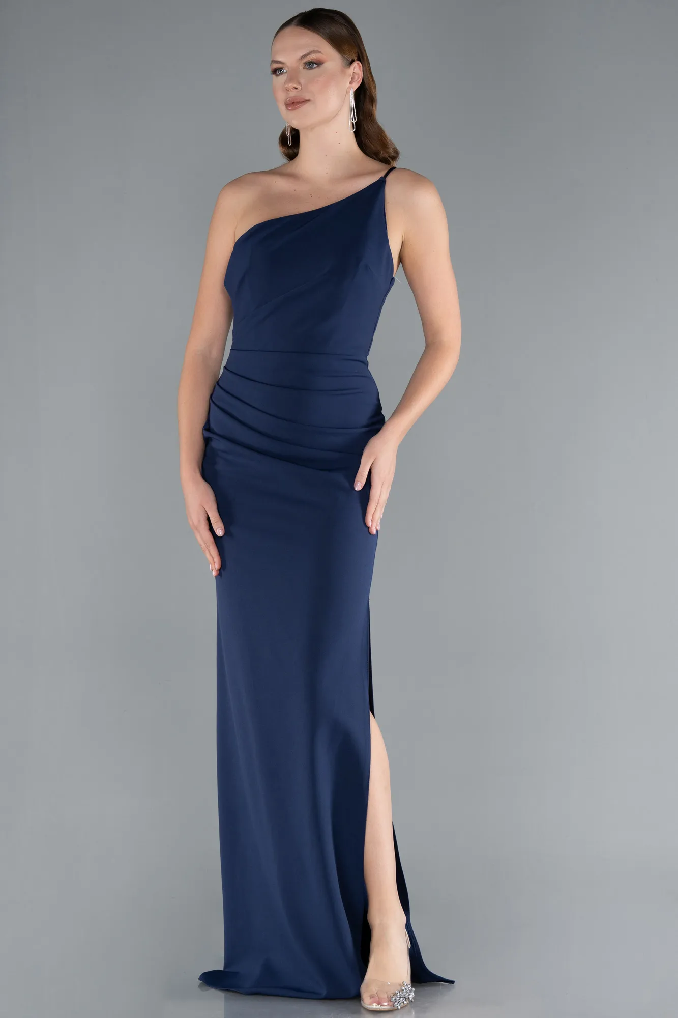 Navy Blue-Long Evening Dress ABU4891