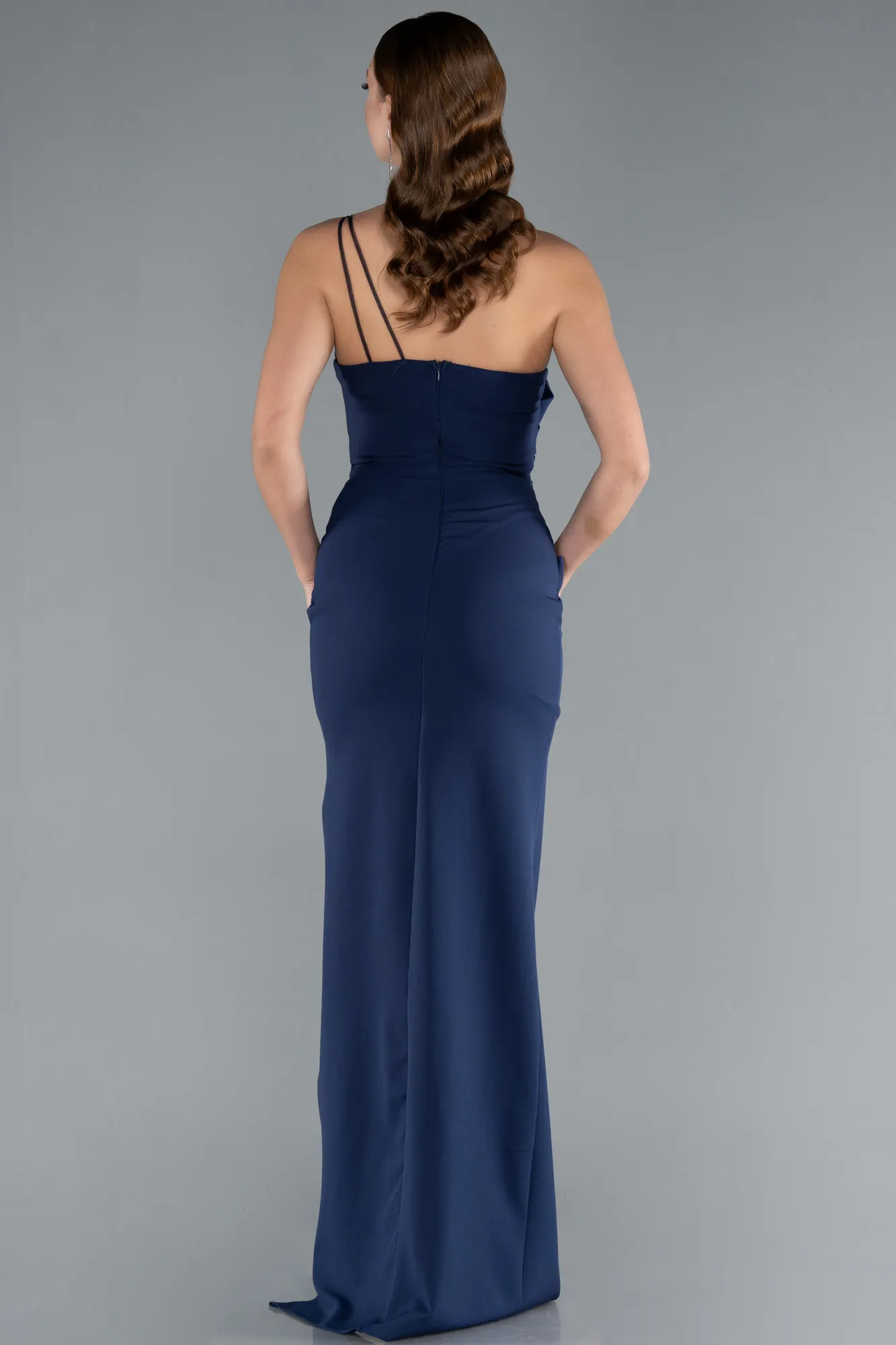 Navy Blue-Long Evening Dress ABU4891