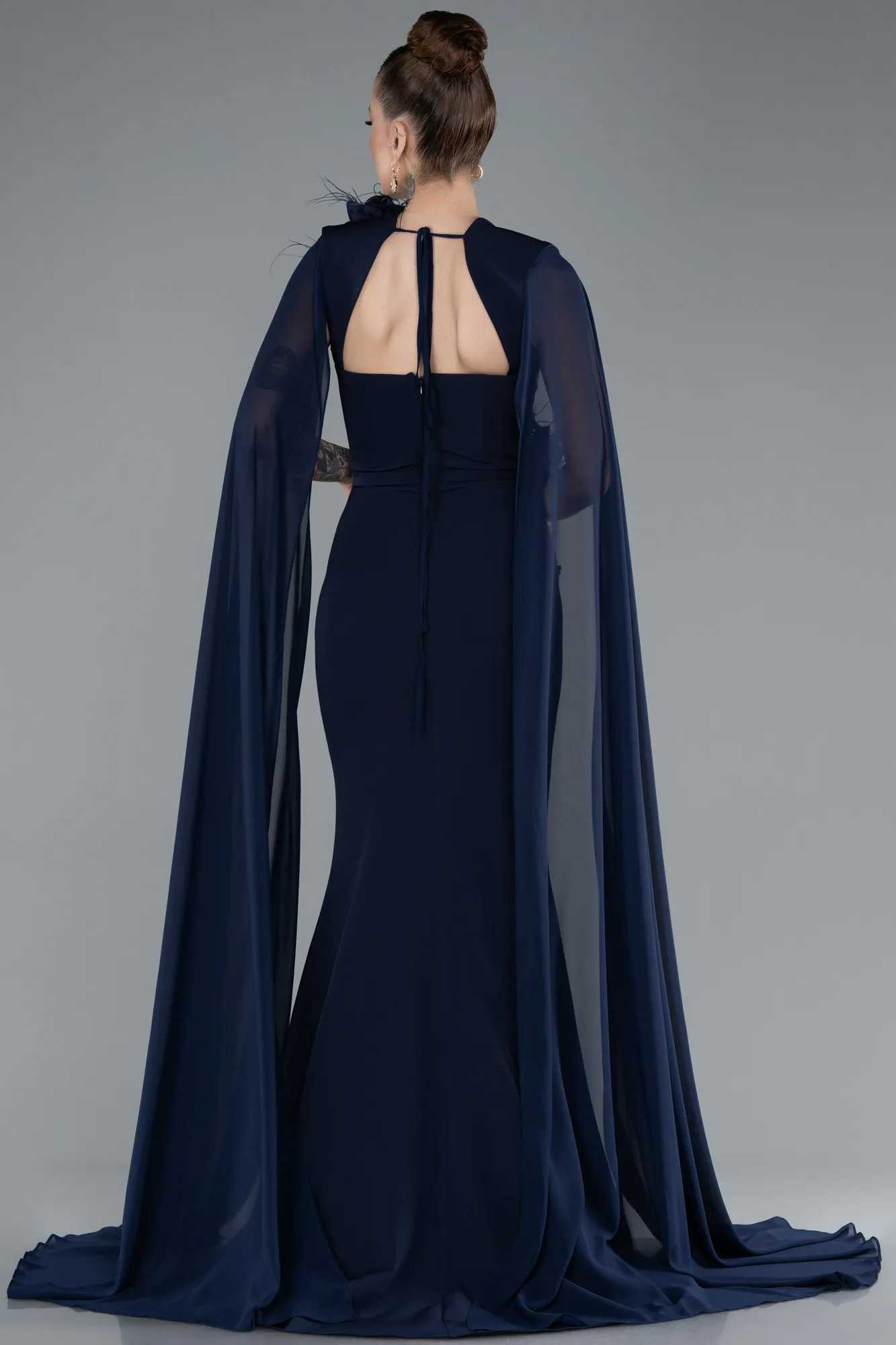Navy Blue-Long Evening Dress ABU4927