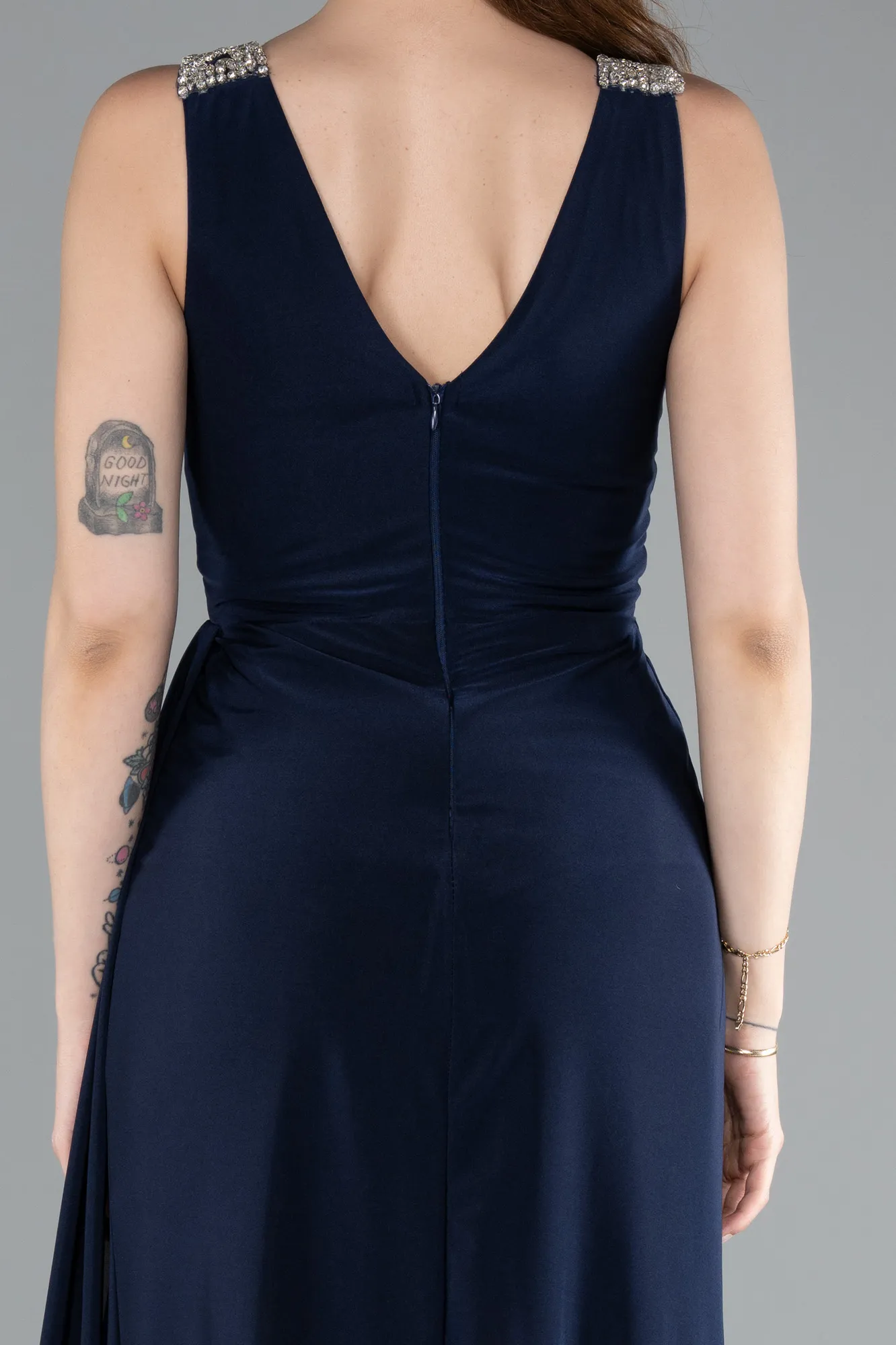 Navy Blue-Long Evening Dress ABU4967