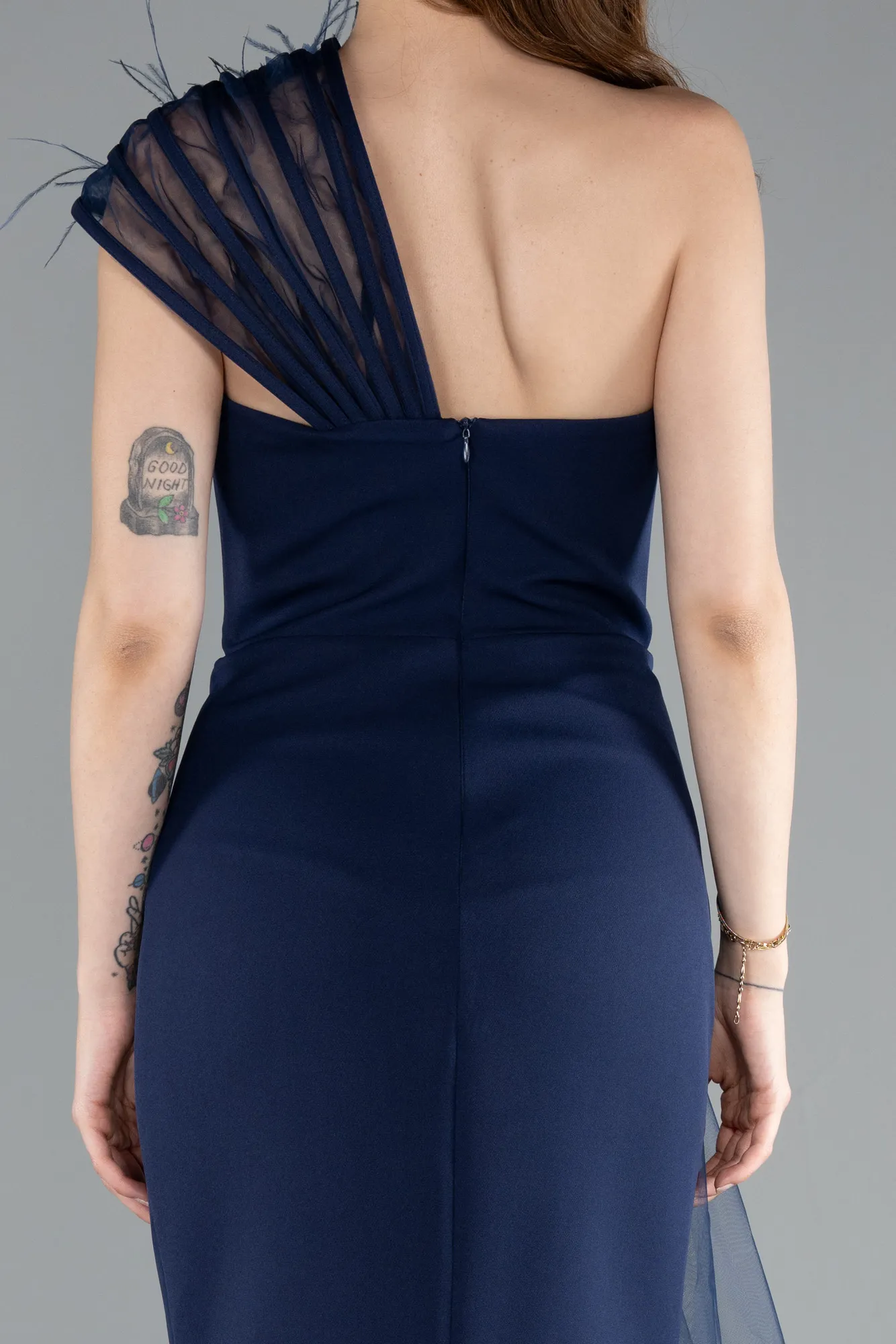 Navy Blue-Long Evening Dress ABU4969