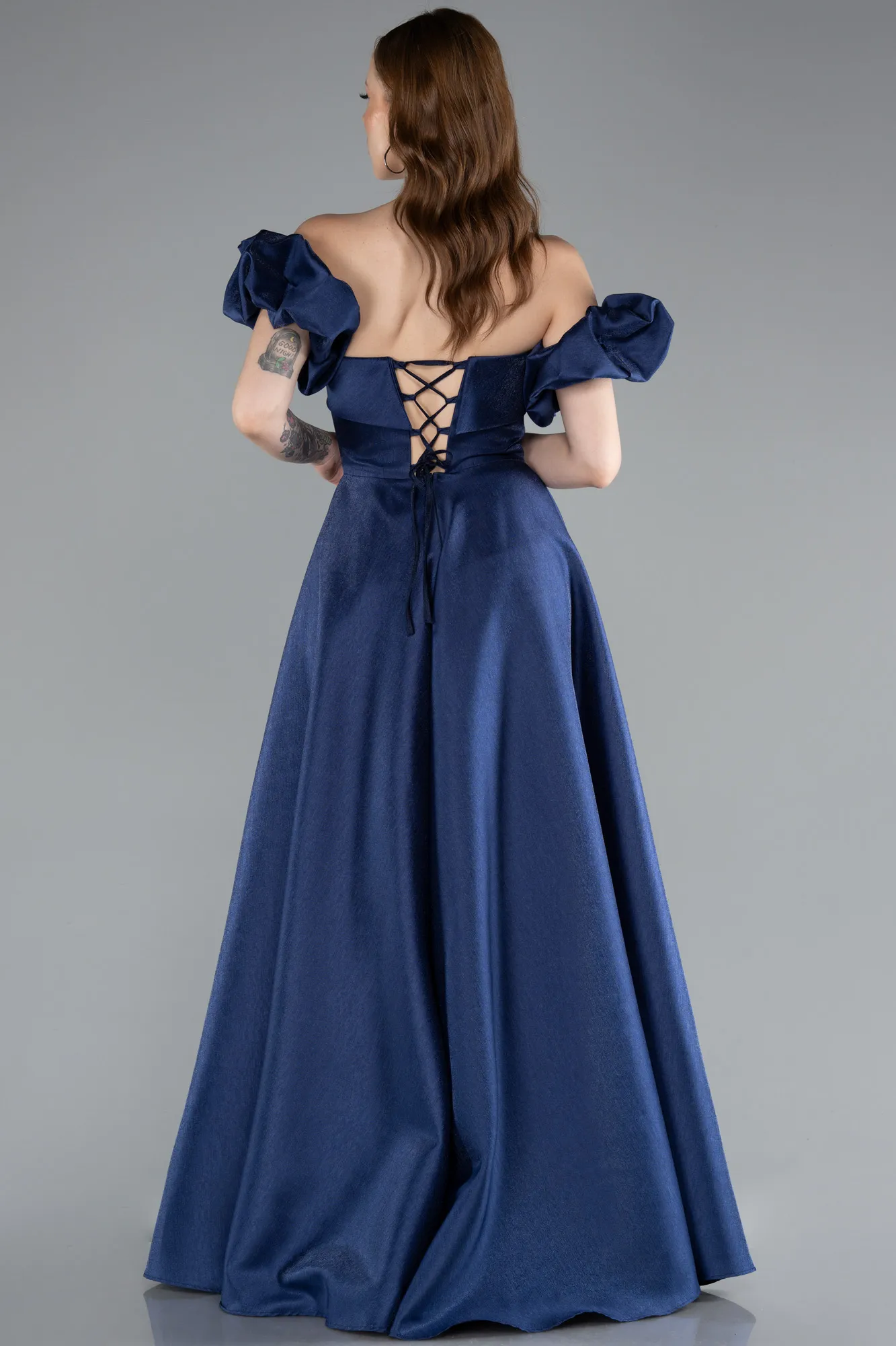 Navy Blue-Long Evening Dress ABU4983