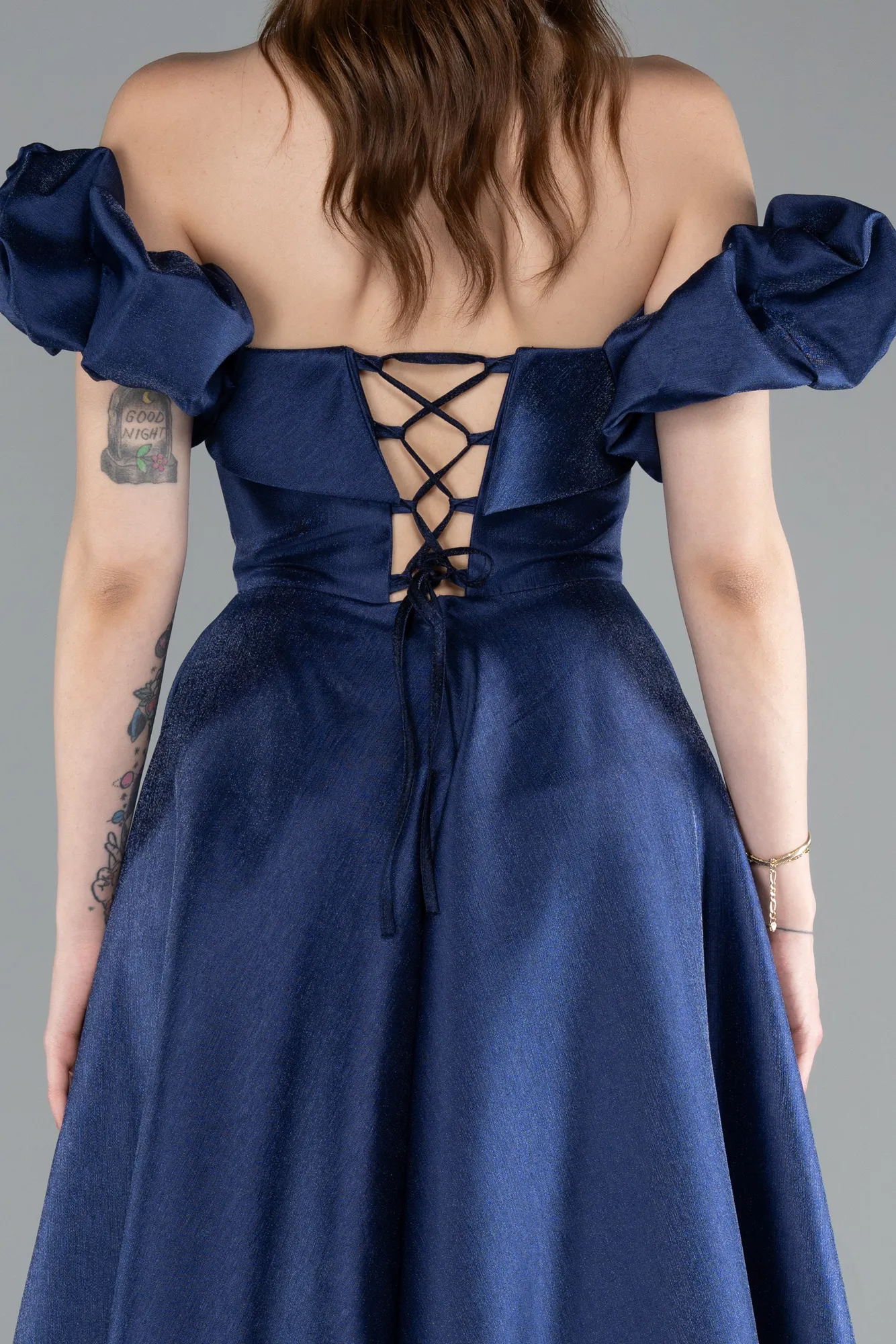 Navy Blue-Long Evening Dress ABU4983