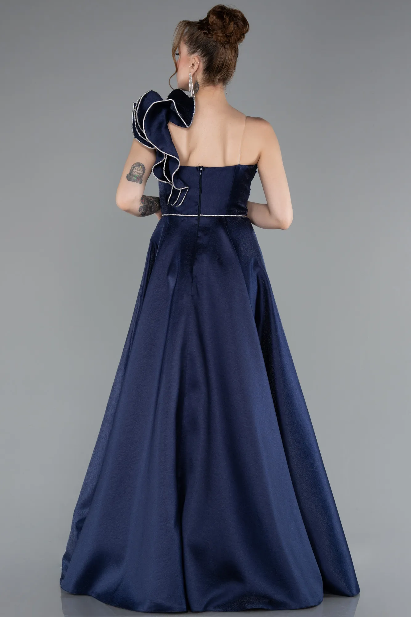 Navy Blue-Long Evening Dress ABU4989
