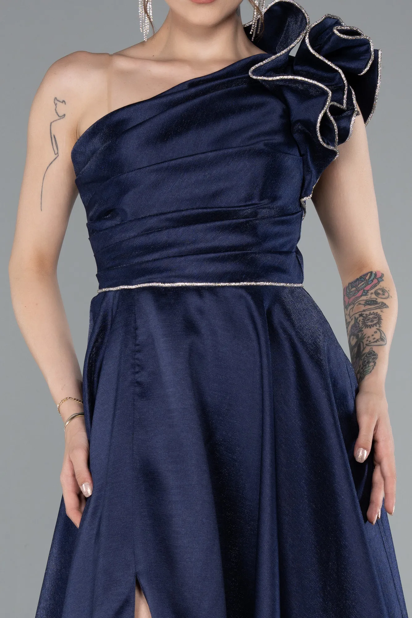 Navy Blue-Long Evening Dress ABU4989
