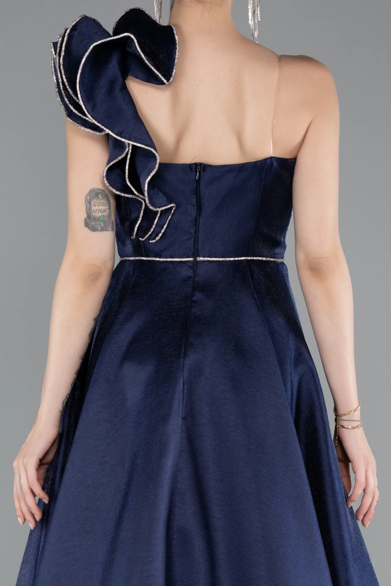 Navy Blue-Long Evening Dress ABU4989