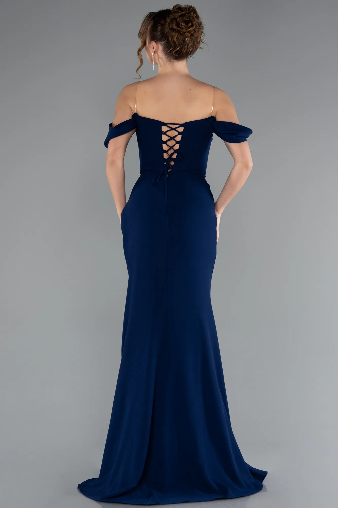 Navy Blue-Long Evening Dress ABU5016