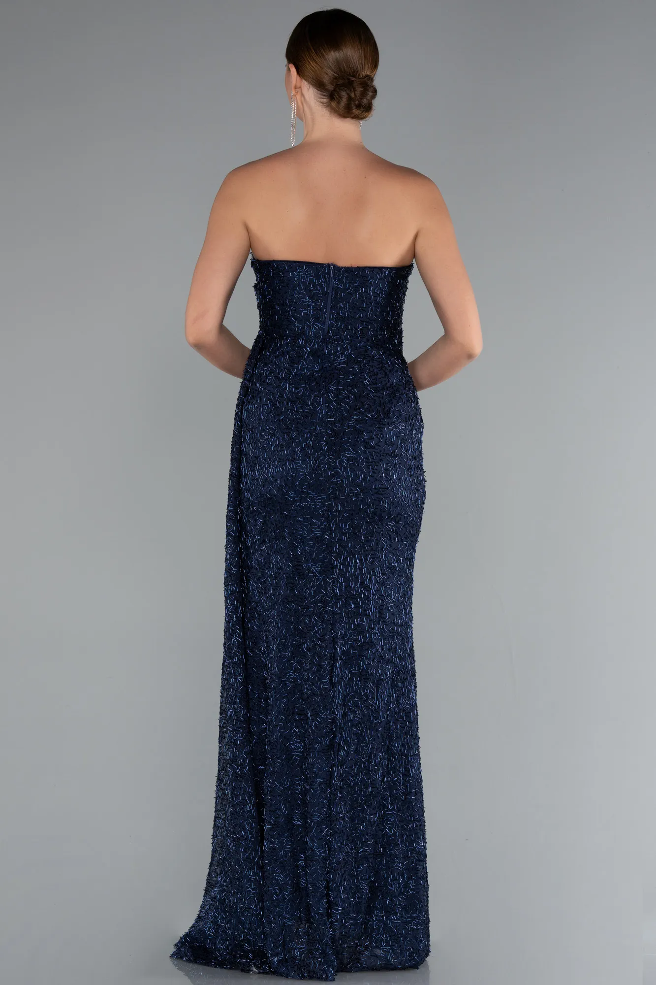 Navy Blue-Long Evening Dress ABU5062