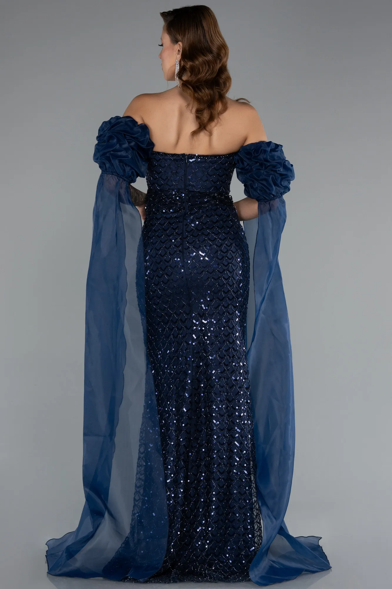 Navy Blue-Long Evening Dress ABU5100