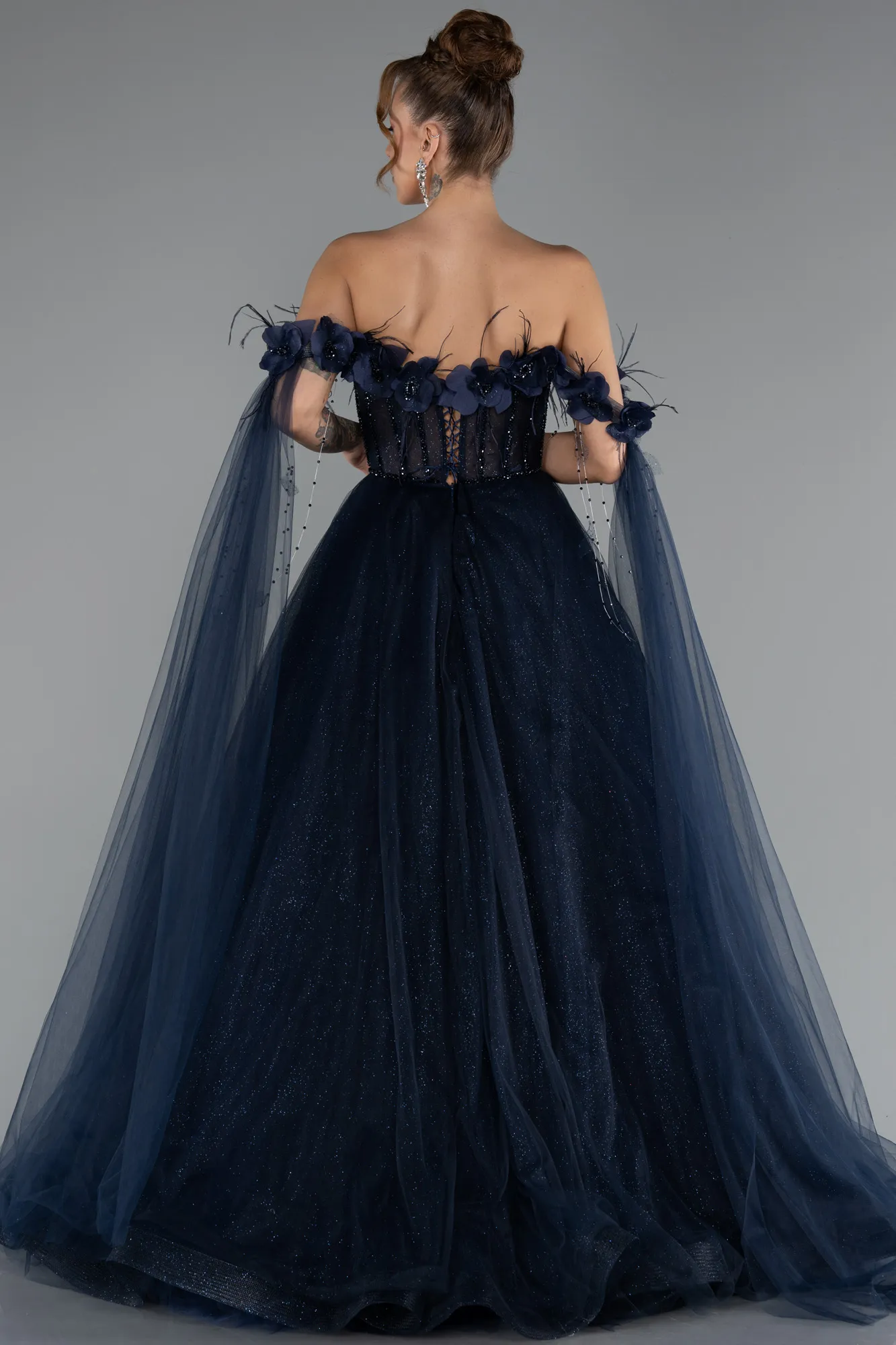 Navy Blue-Long Evening Dress ABU5101