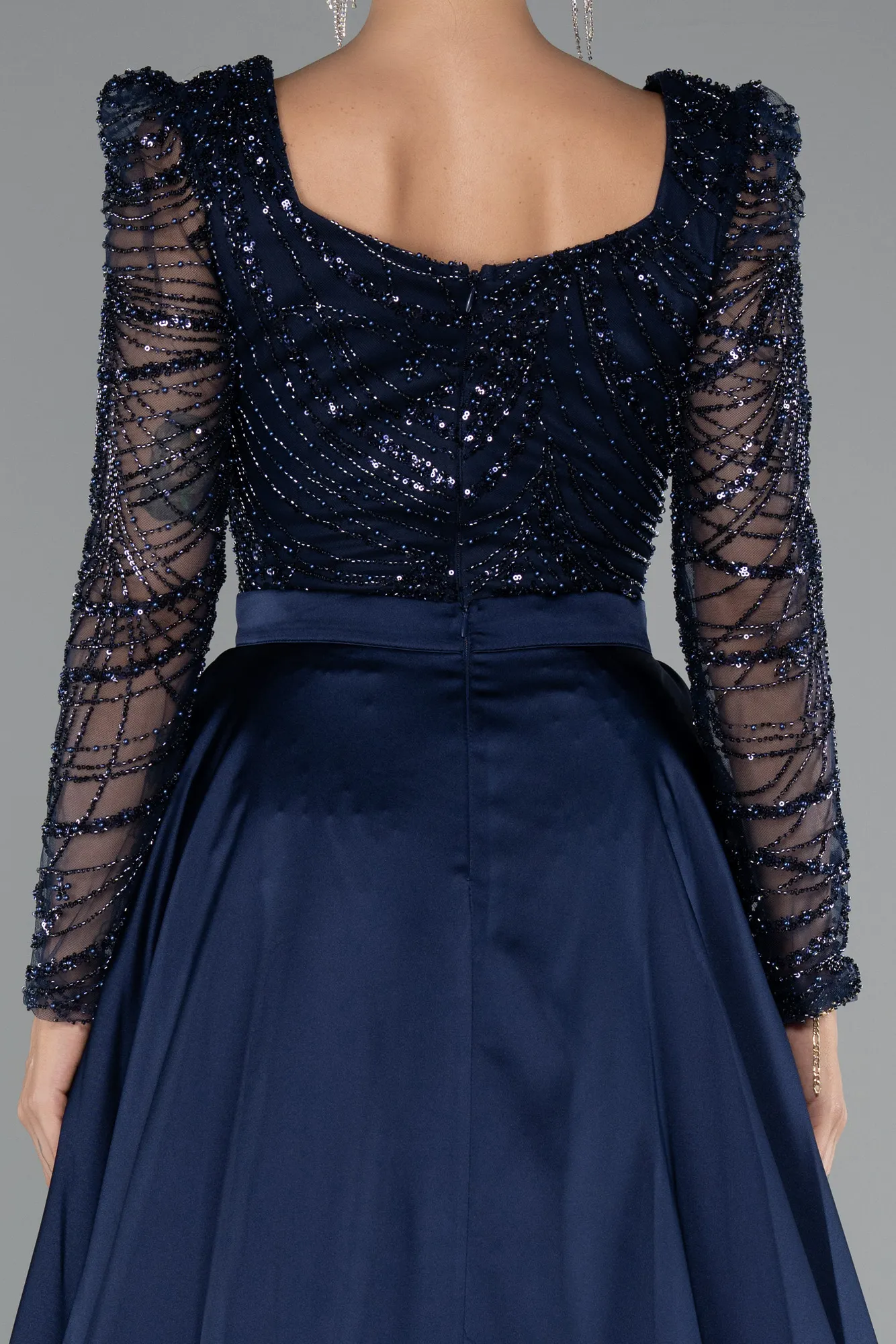 Navy Blue-Long Evening Dress ABU5107
