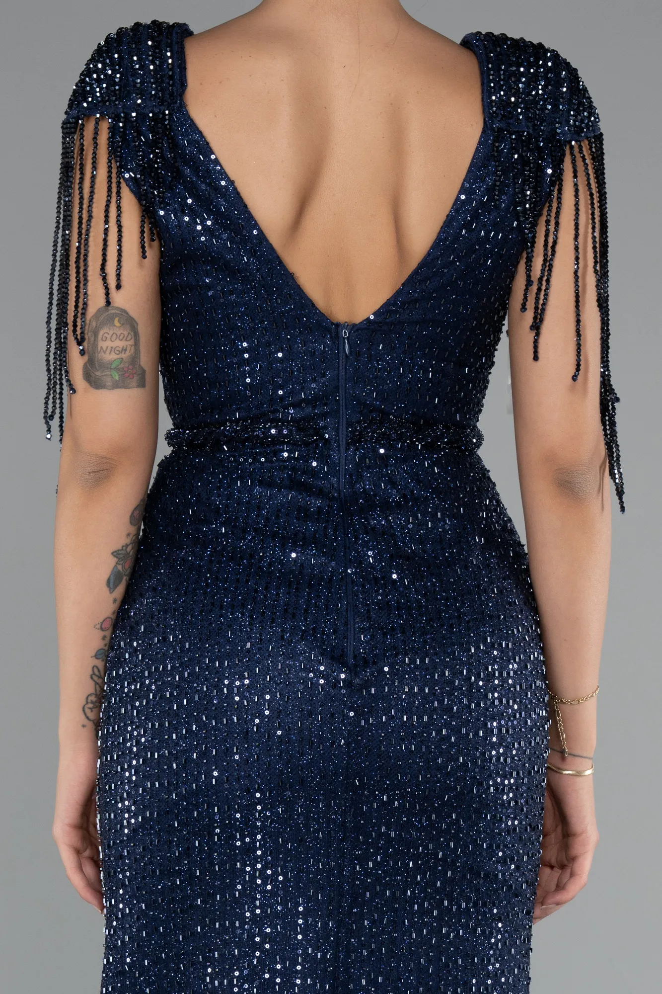 Navy Blue-Long Evening Dress ABU5132