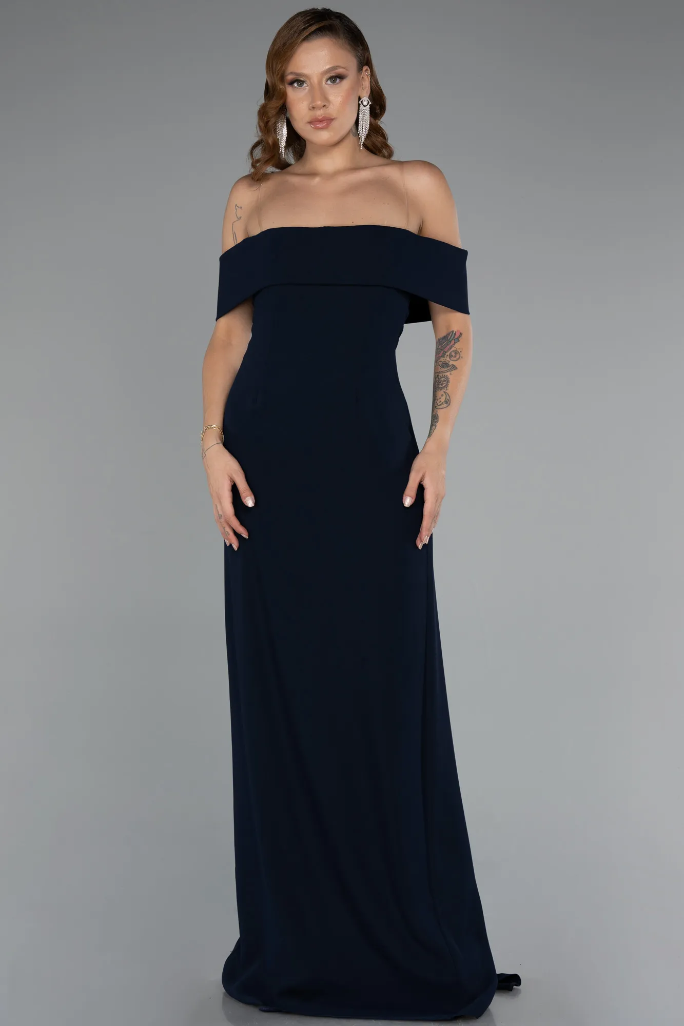 Navy Blue-Long Evening Dress ABU5173