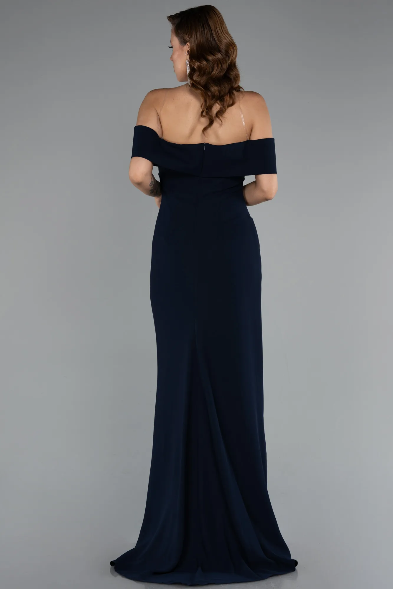 Navy Blue-Long Evening Dress ABU5173