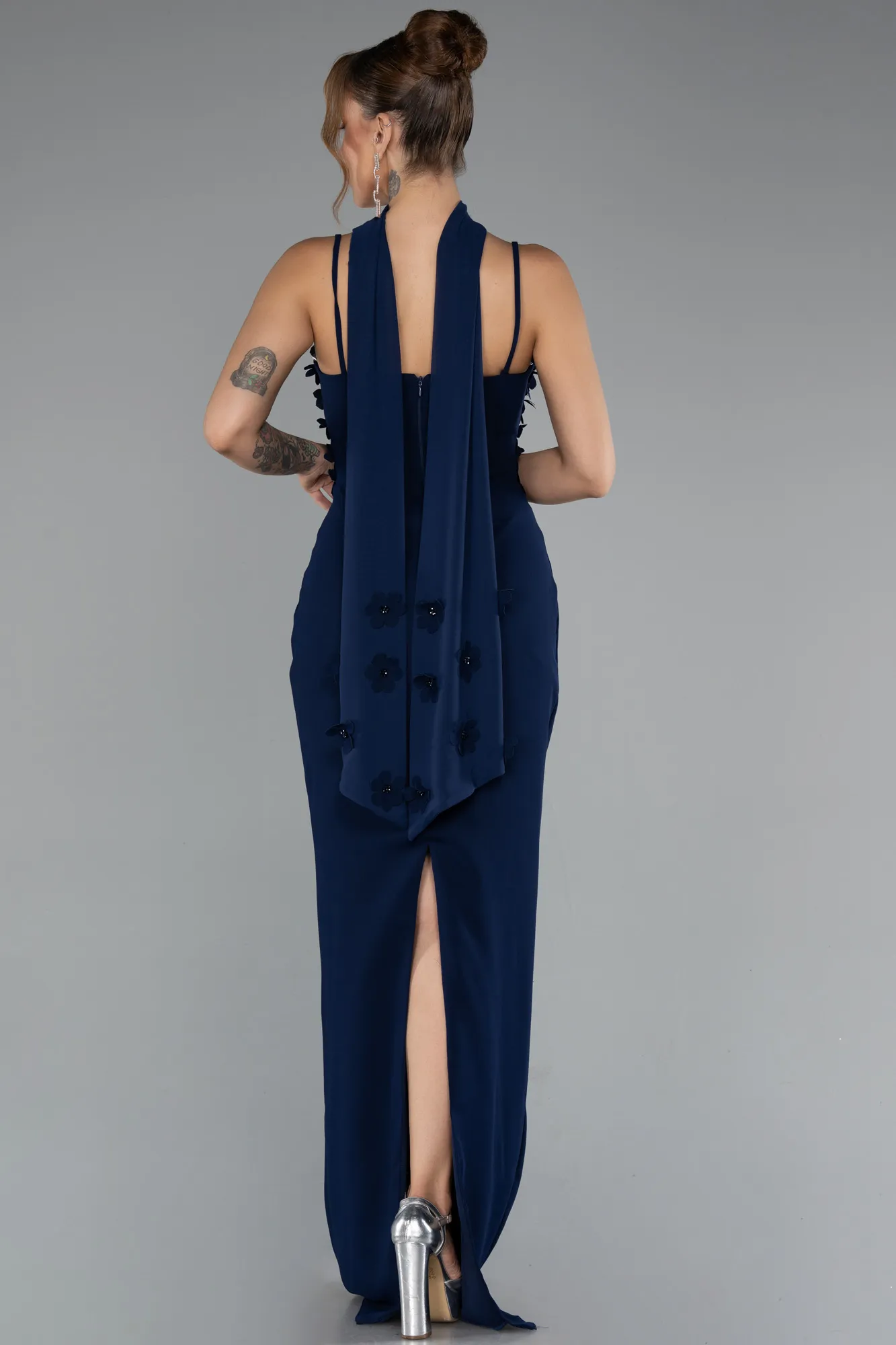 Navy Blue-Long Evening Dress ABU5181