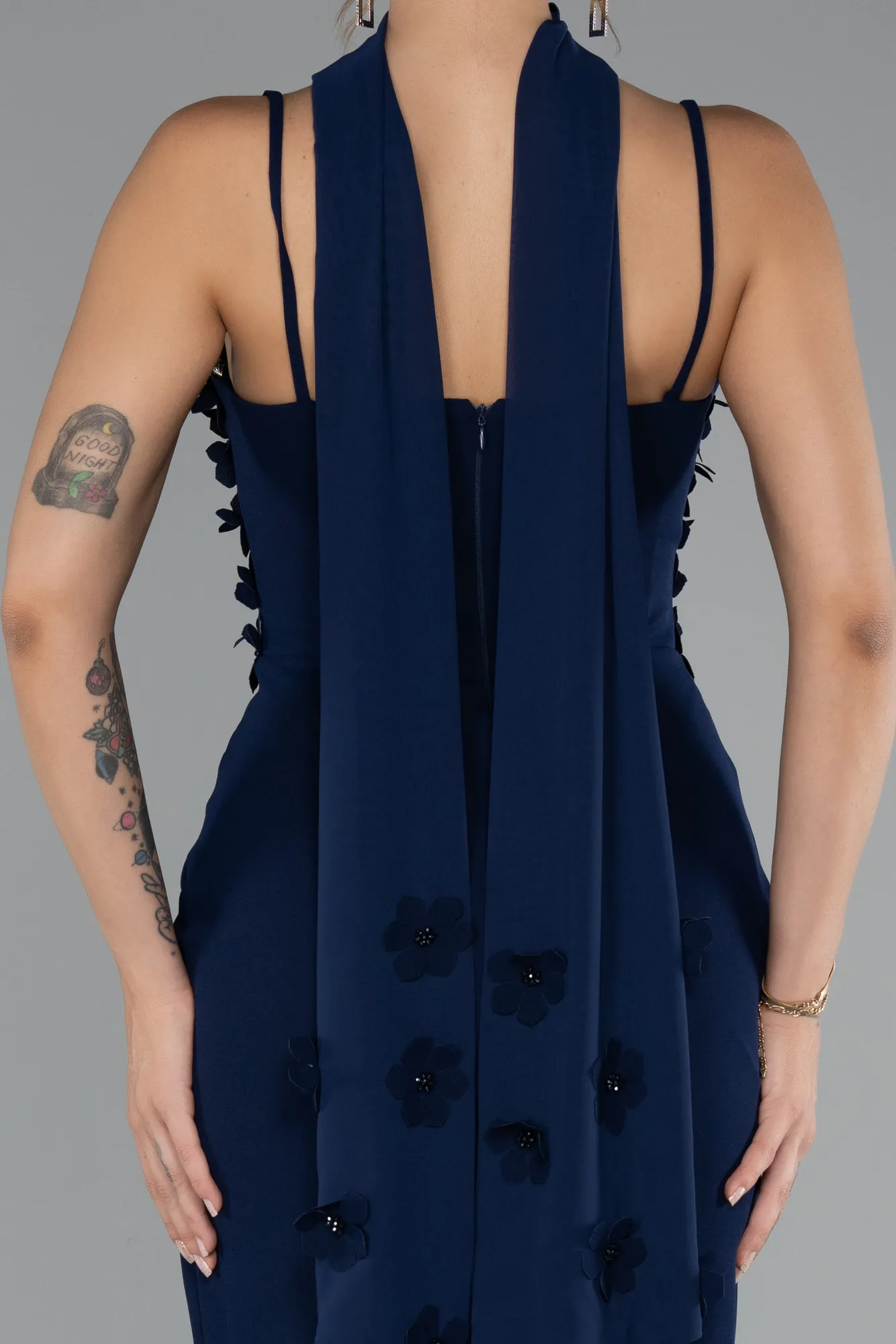 Navy Blue-Long Evening Dress ABU5181