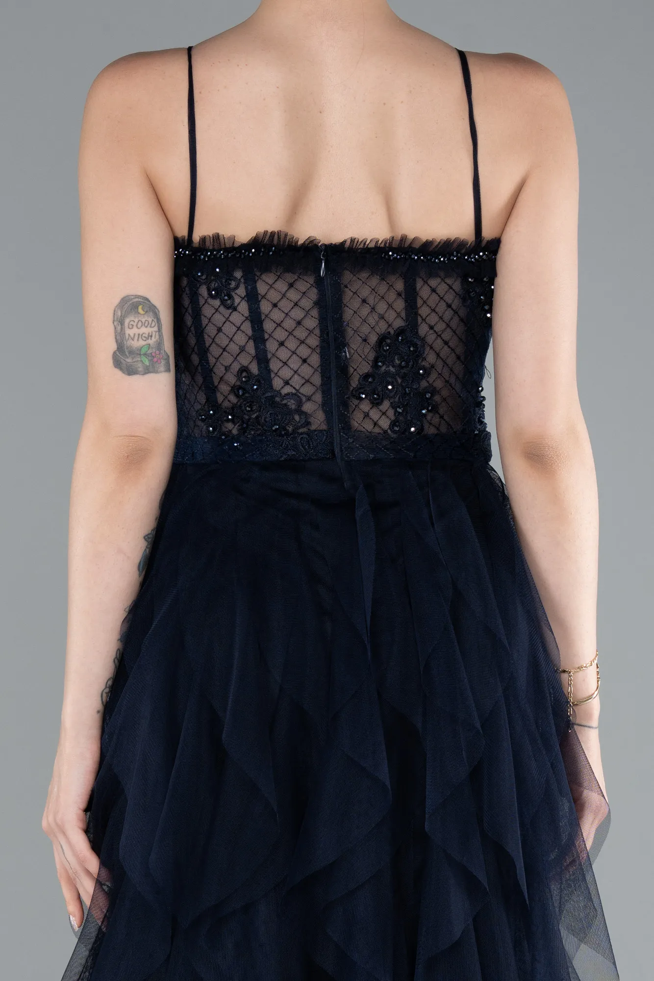 Navy Blue-Long Evening Dress ABU5204