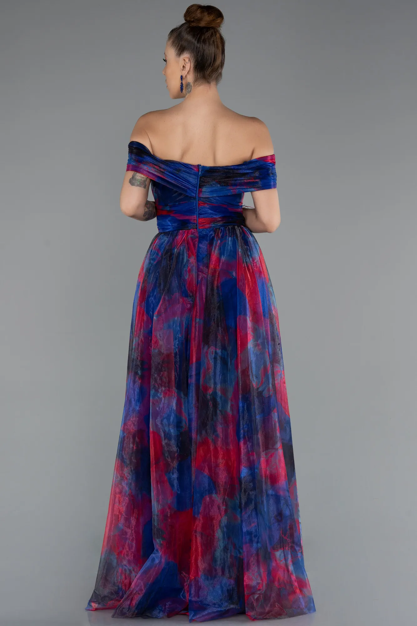 Navy Blue-Long Evening Dress ABU5262