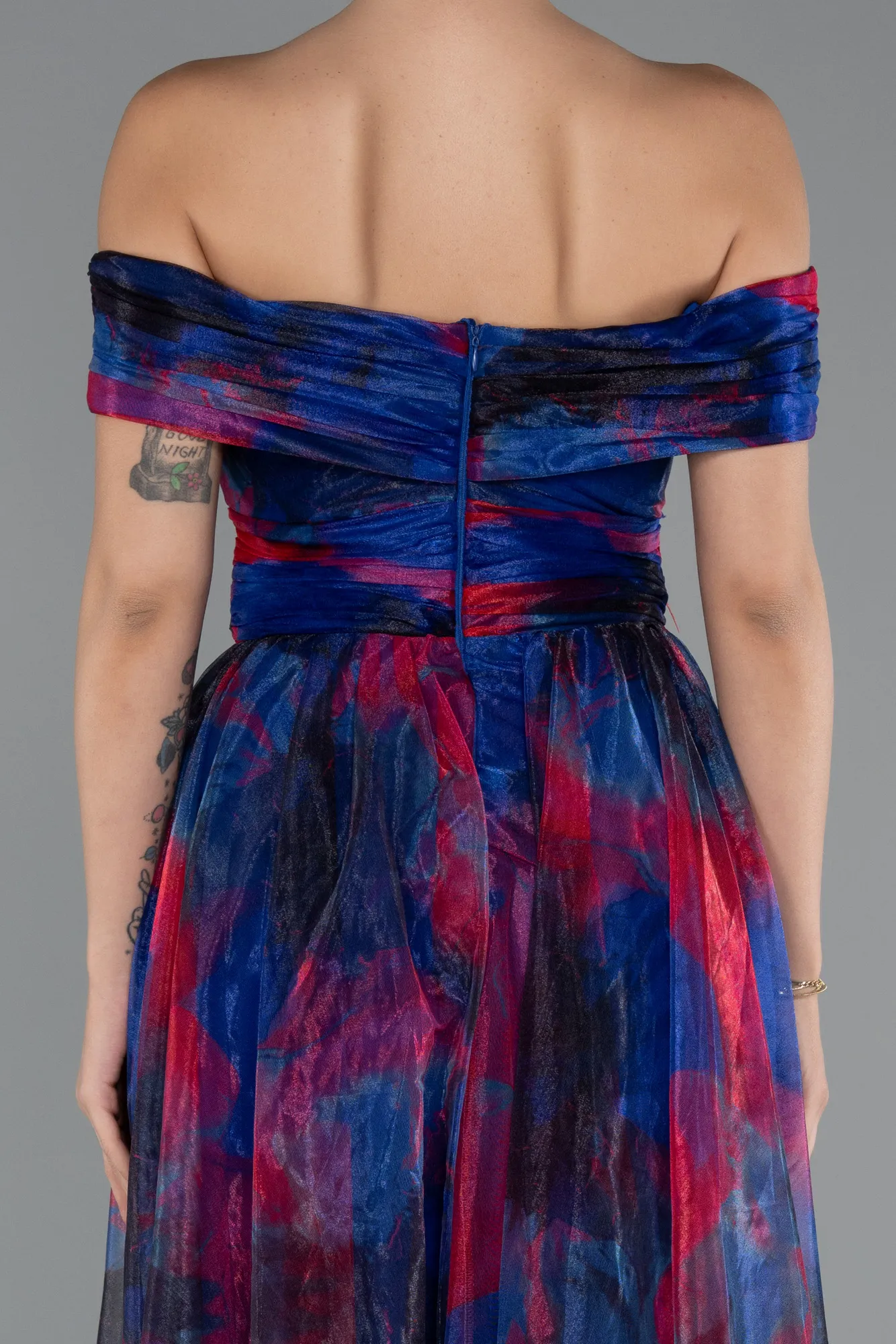 Navy Blue-Long Evening Dress ABU5262