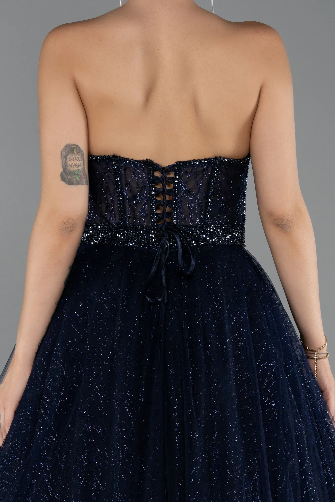 Navy Blue-Long Evening Dress ABU5265