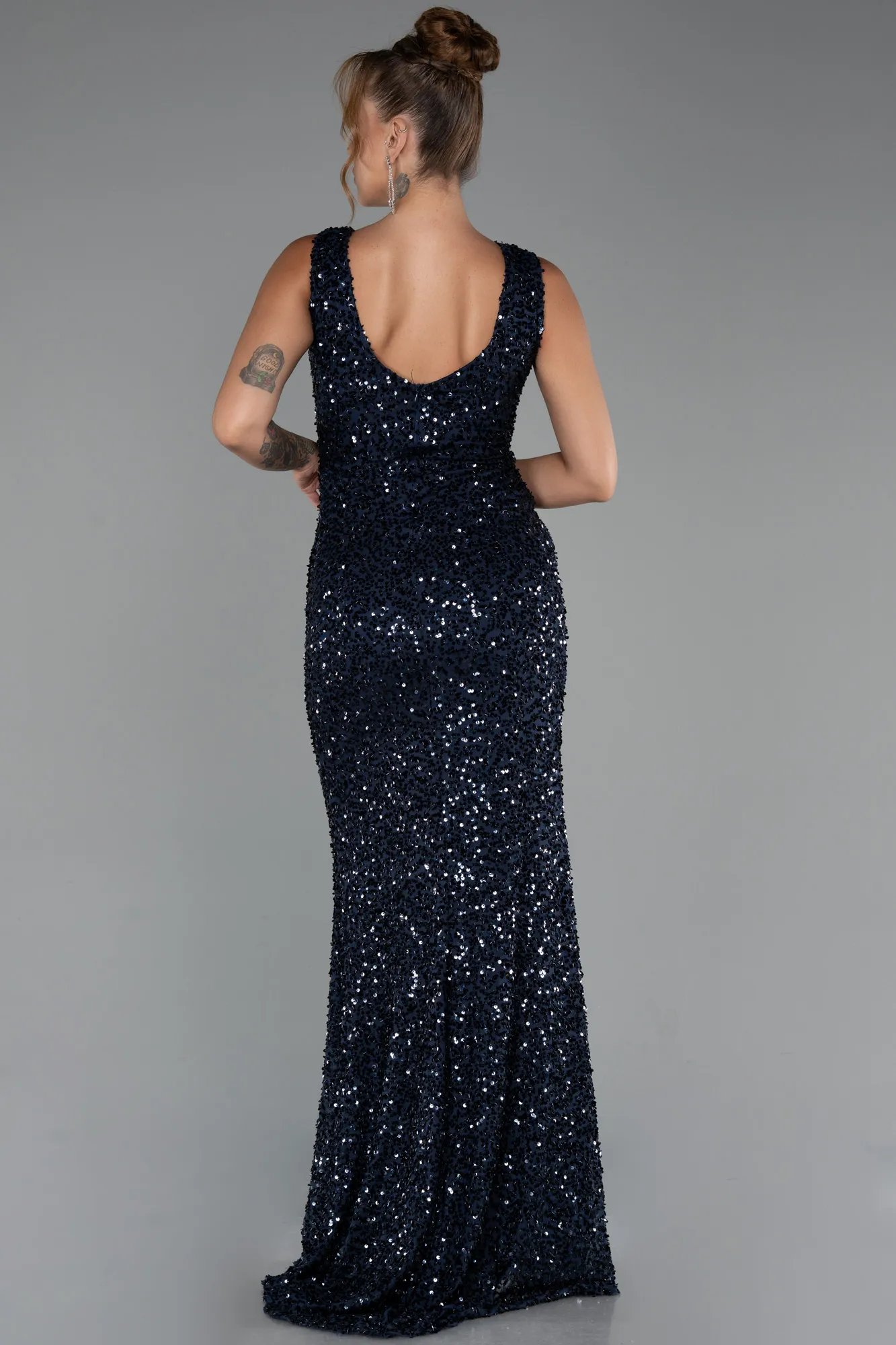 Navy Blue-Long Evening Dress ABU5281