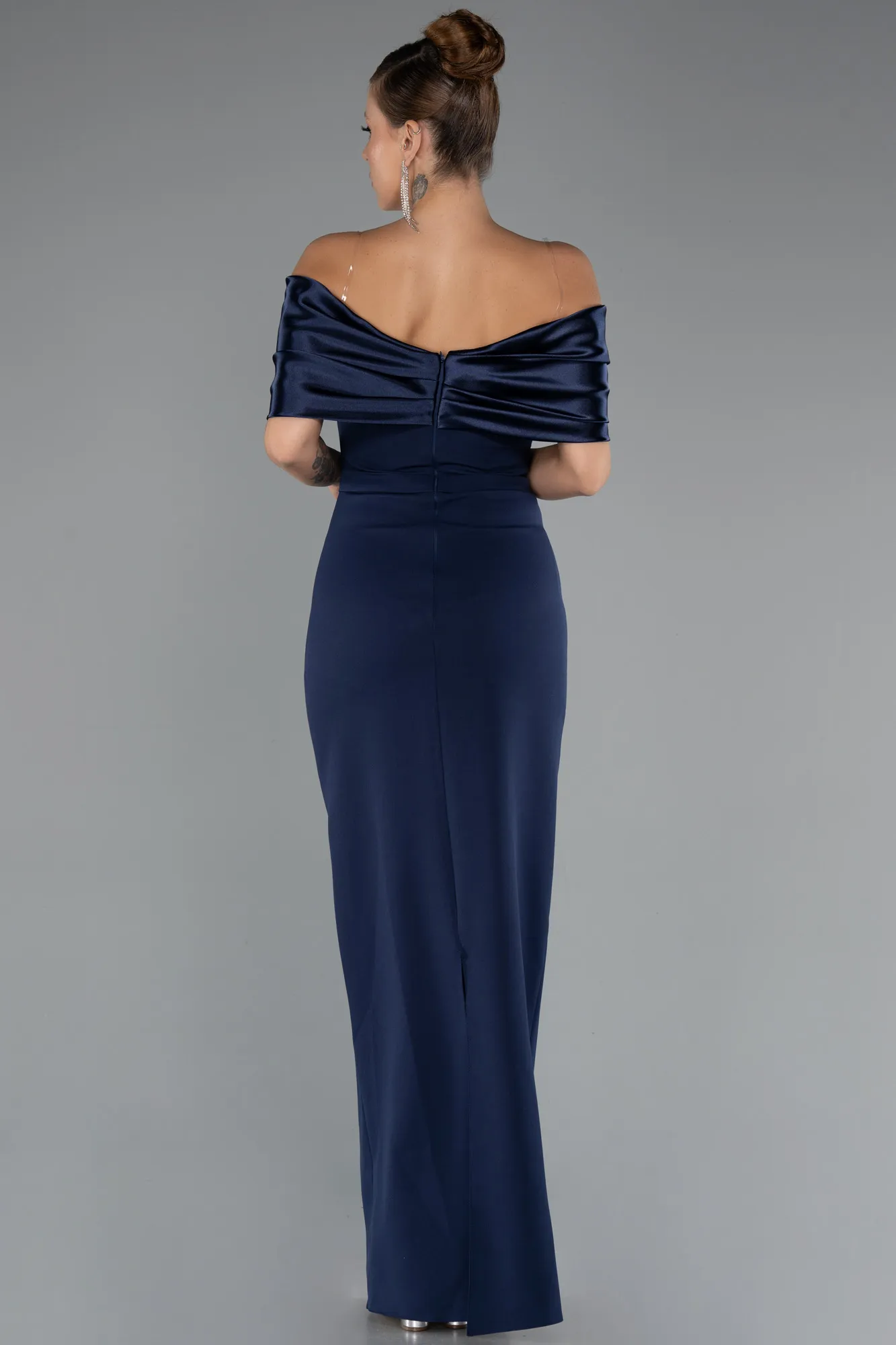 Navy Blue-Long Evening Dress ABU5352