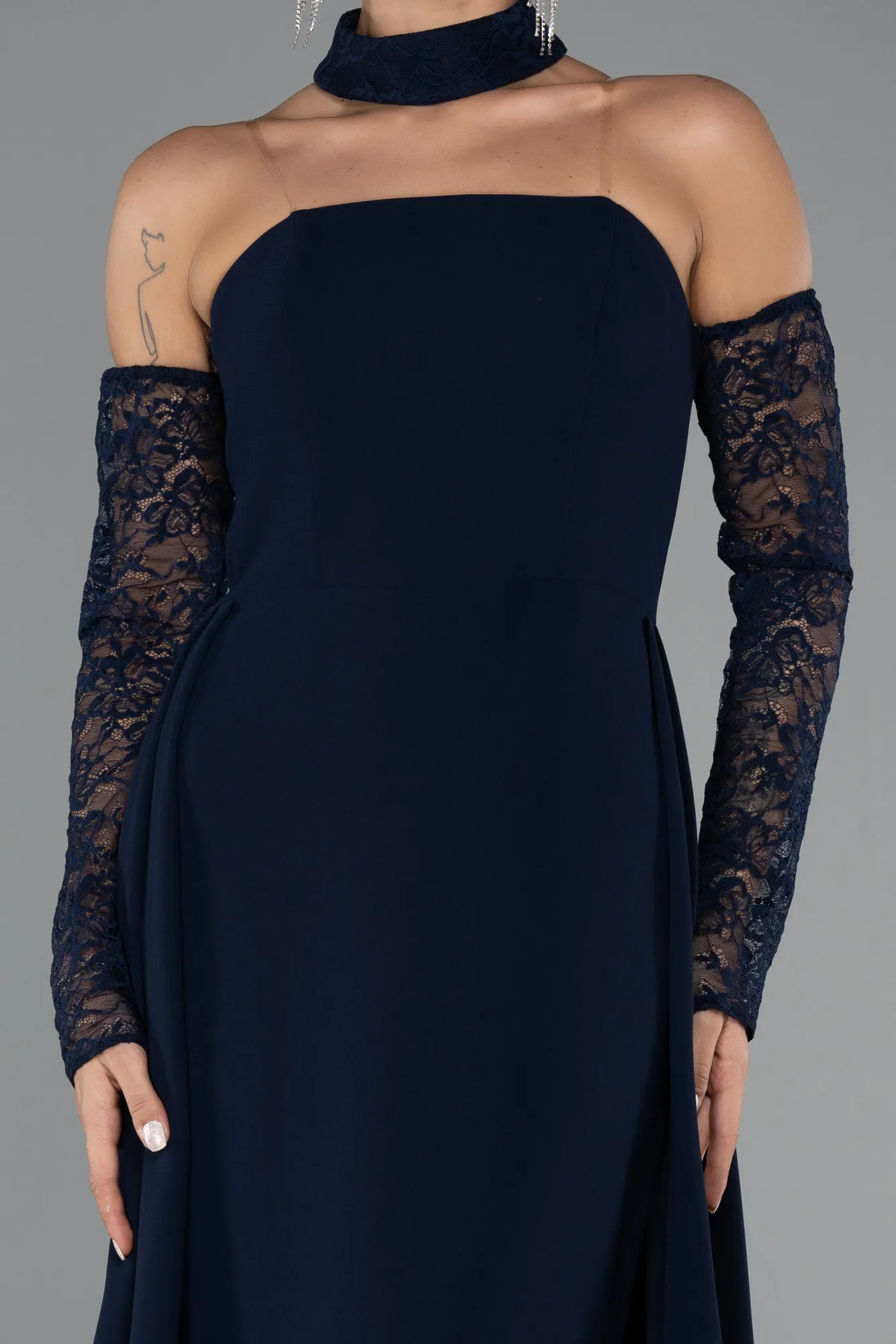 Navy Blue-Long Evening Dress ABU5355