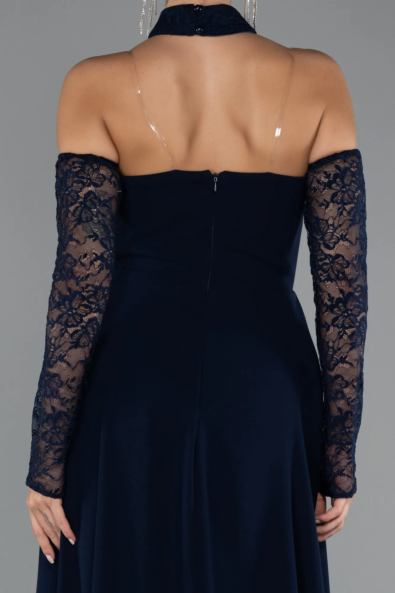 Navy Blue-Long Evening Dress ABU5355