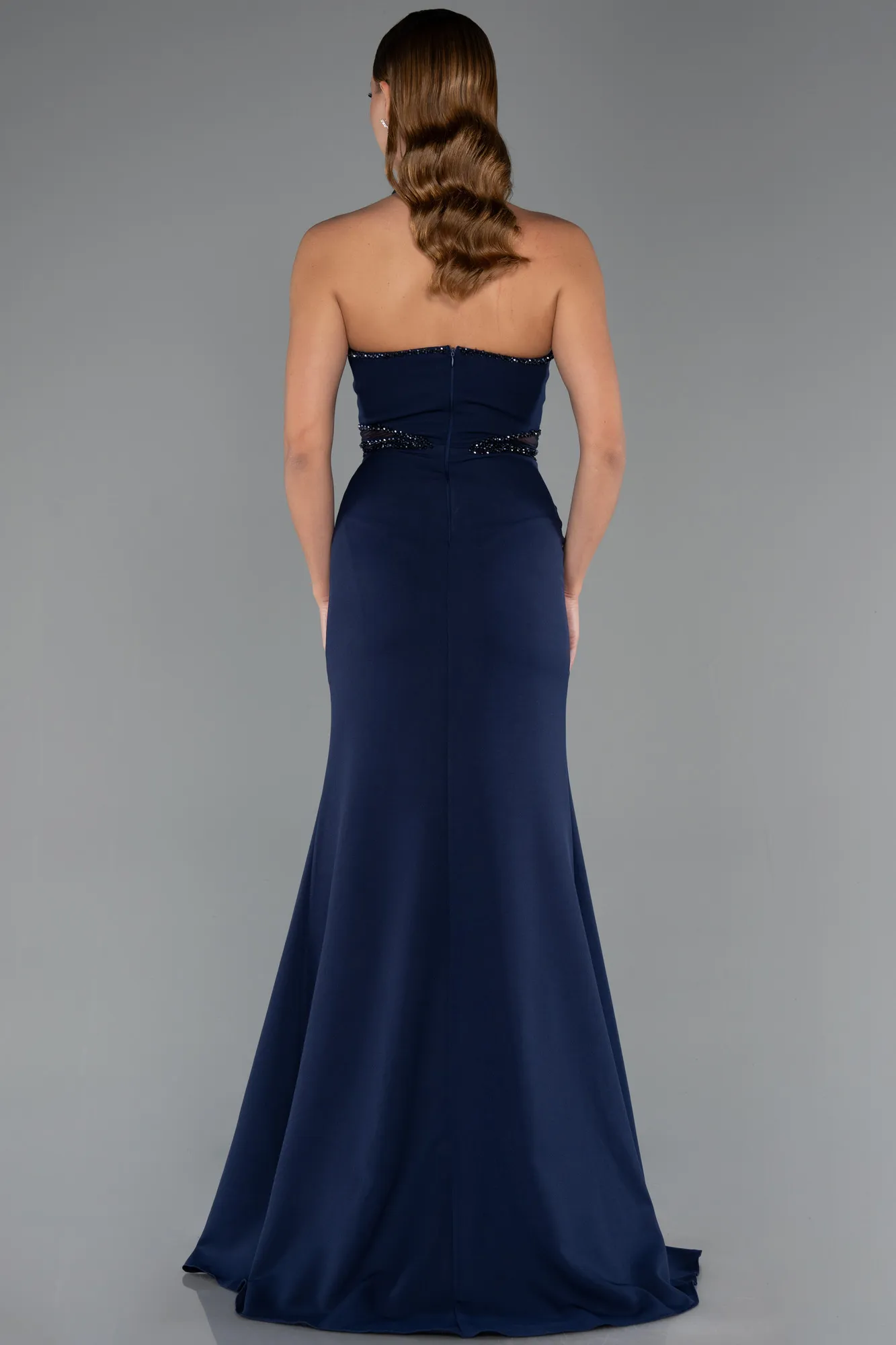 Navy Blue-Long Evening Dress ABU5476